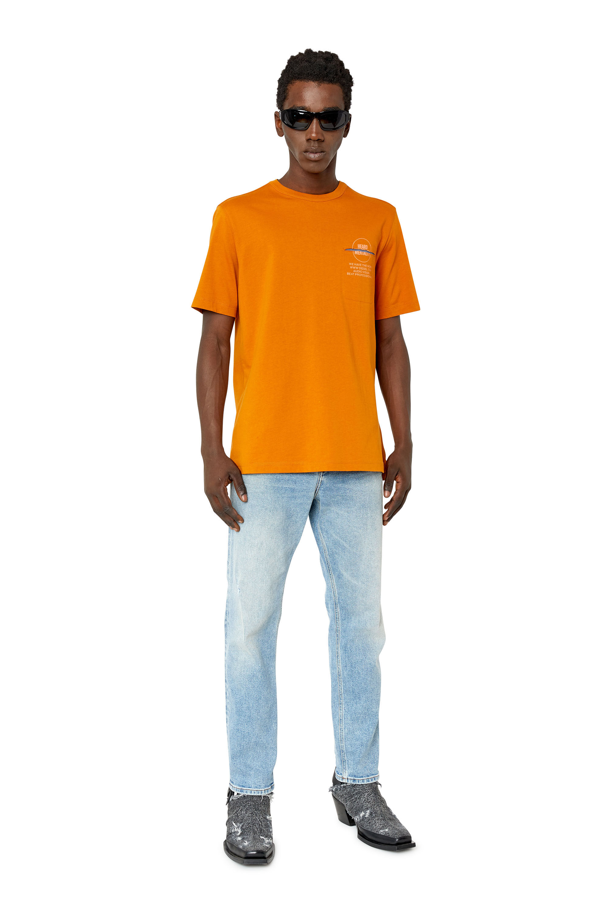 T POUCH Man Logo print T shirt with contrast detail Diesel