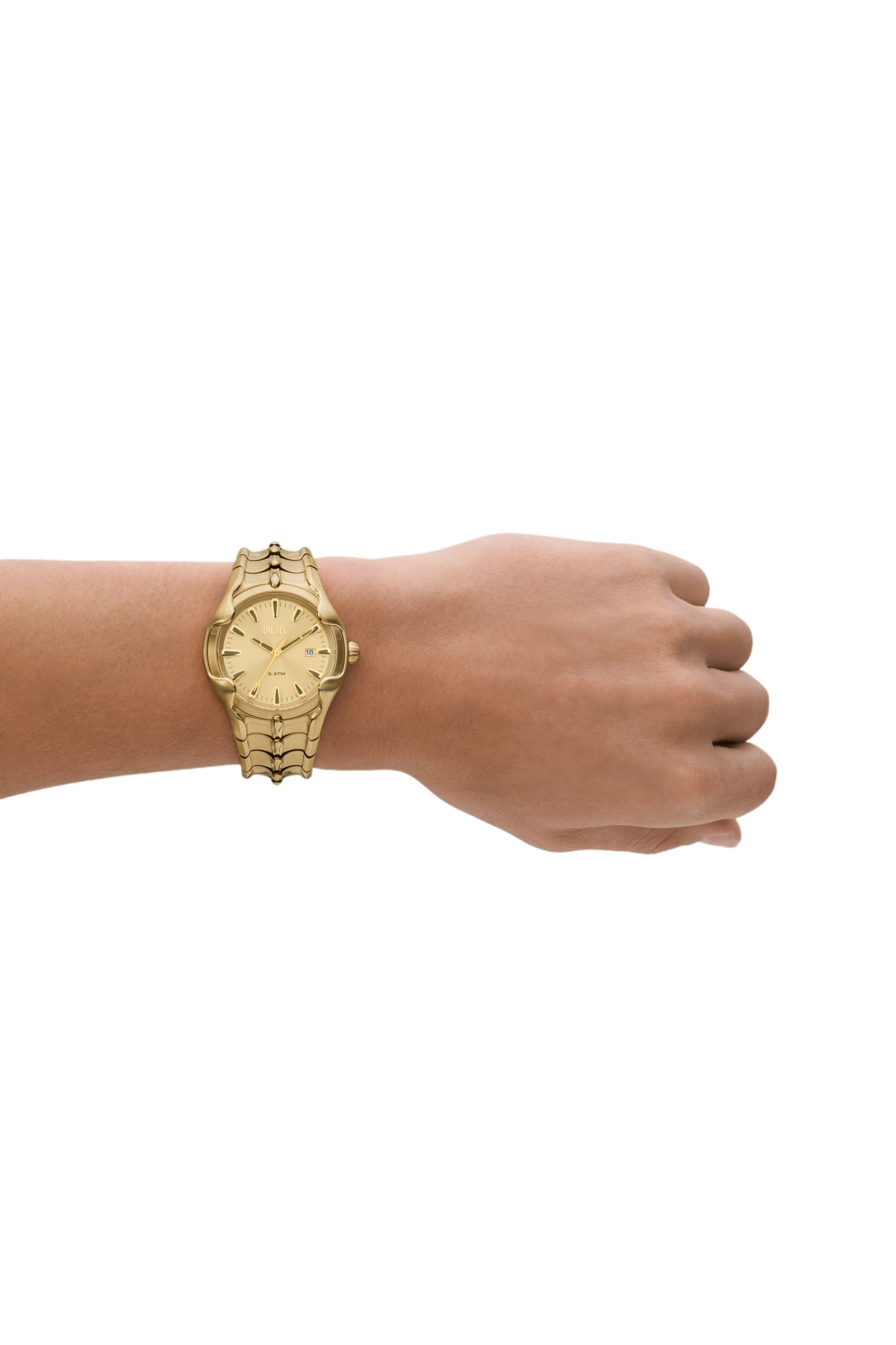 Reloj Vert de acero inoxidable en tono dorado Hombre Dorado Diesel