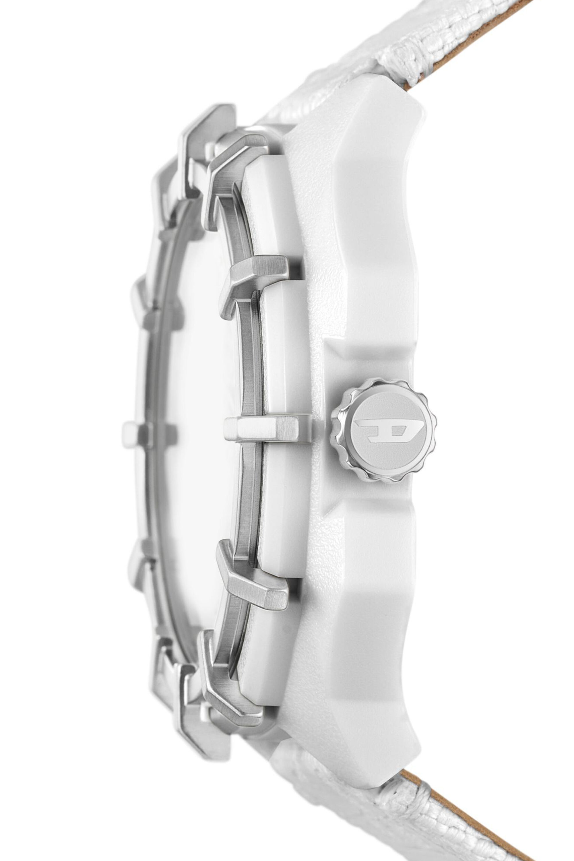 【好評にて期間延長】 Men's Framed Diesel | White | watch textile white solar 時計