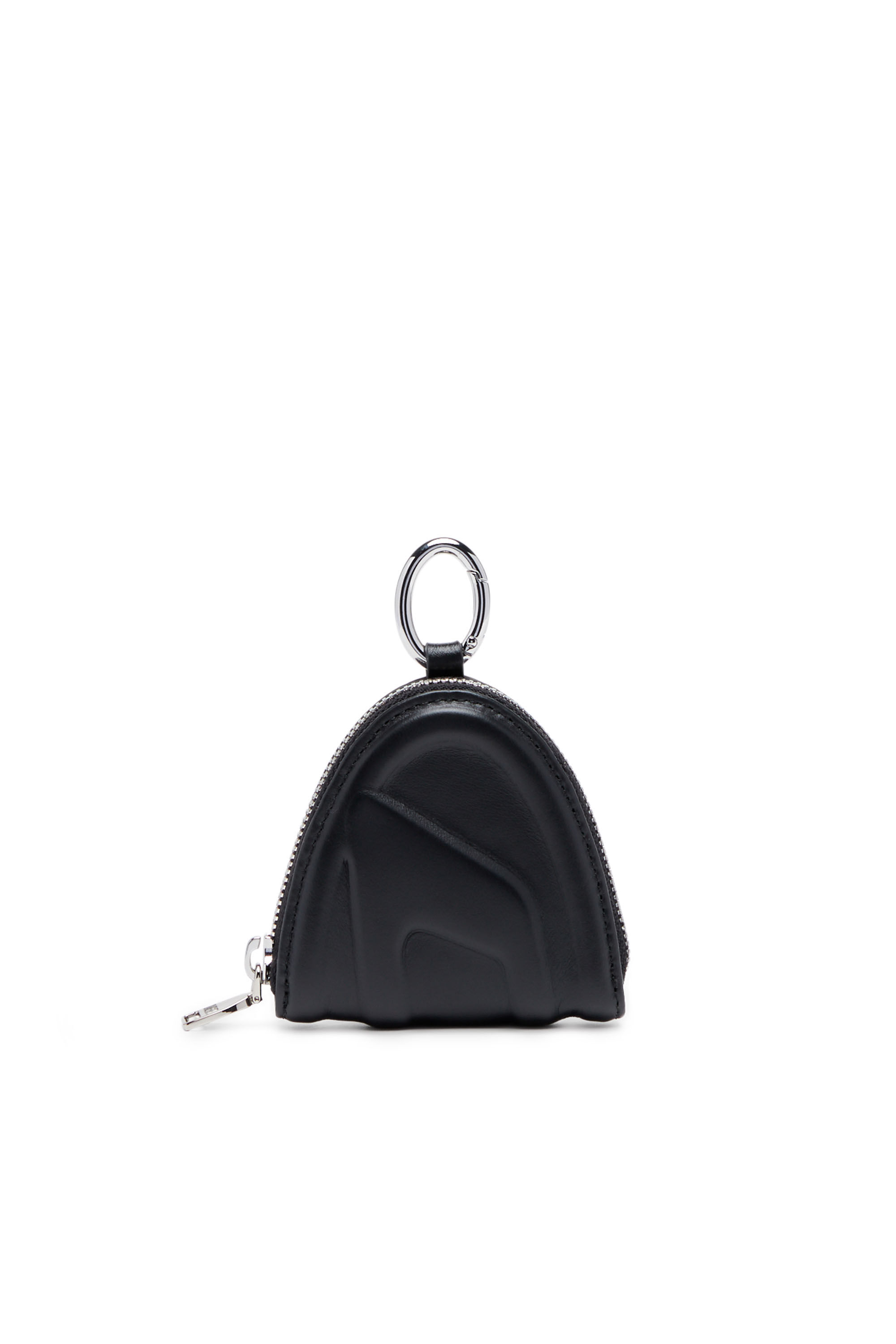 Women's Logo-embossed leather coin purse | Black | Diesel