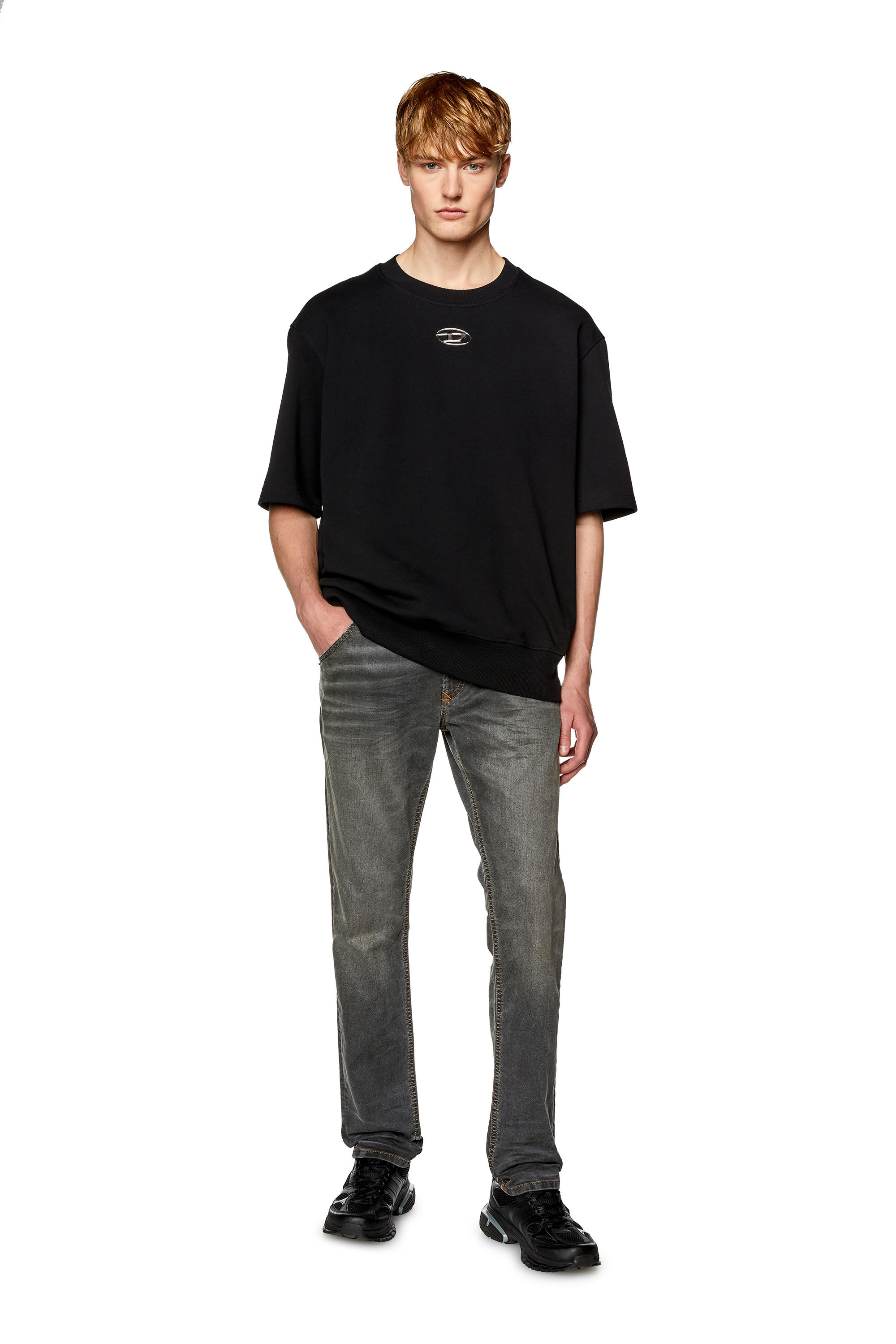 Diesel - Tapered 2030 D-Krooley Joggjeans® E9I02, Negro/Gris oscuro - Image 1