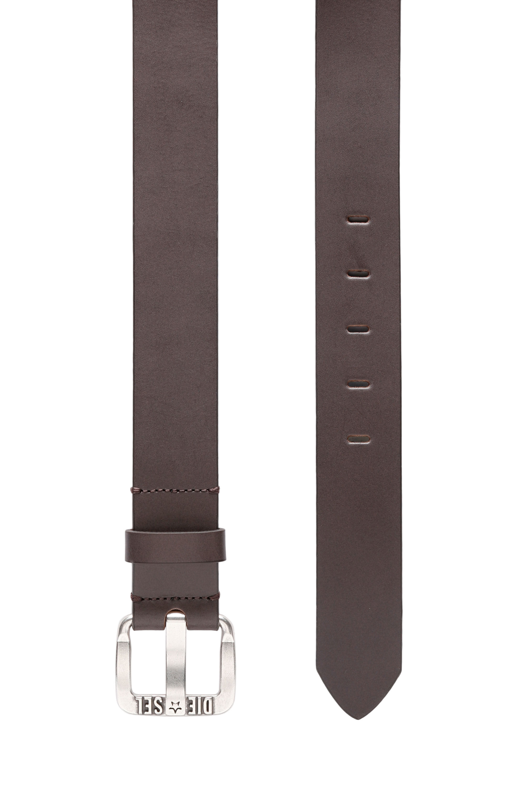 B-STAR II Man: Leather belt with metal star logo buckle | Diesel