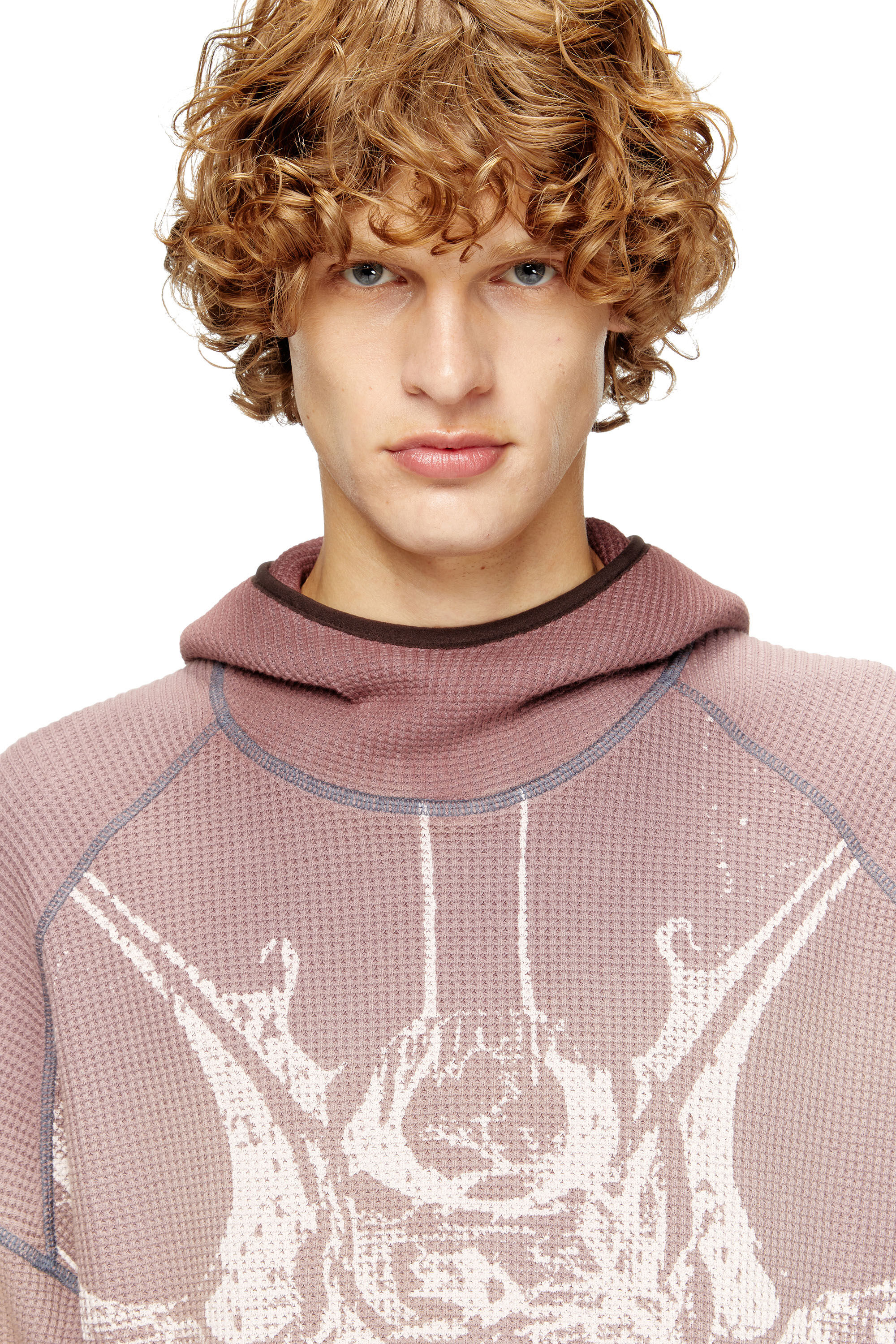 Diesel - S-WAF-HOOD-NEW, Sudadera con capucha desteñida y estampado gráfico Hombre in ToBeDefined - 5