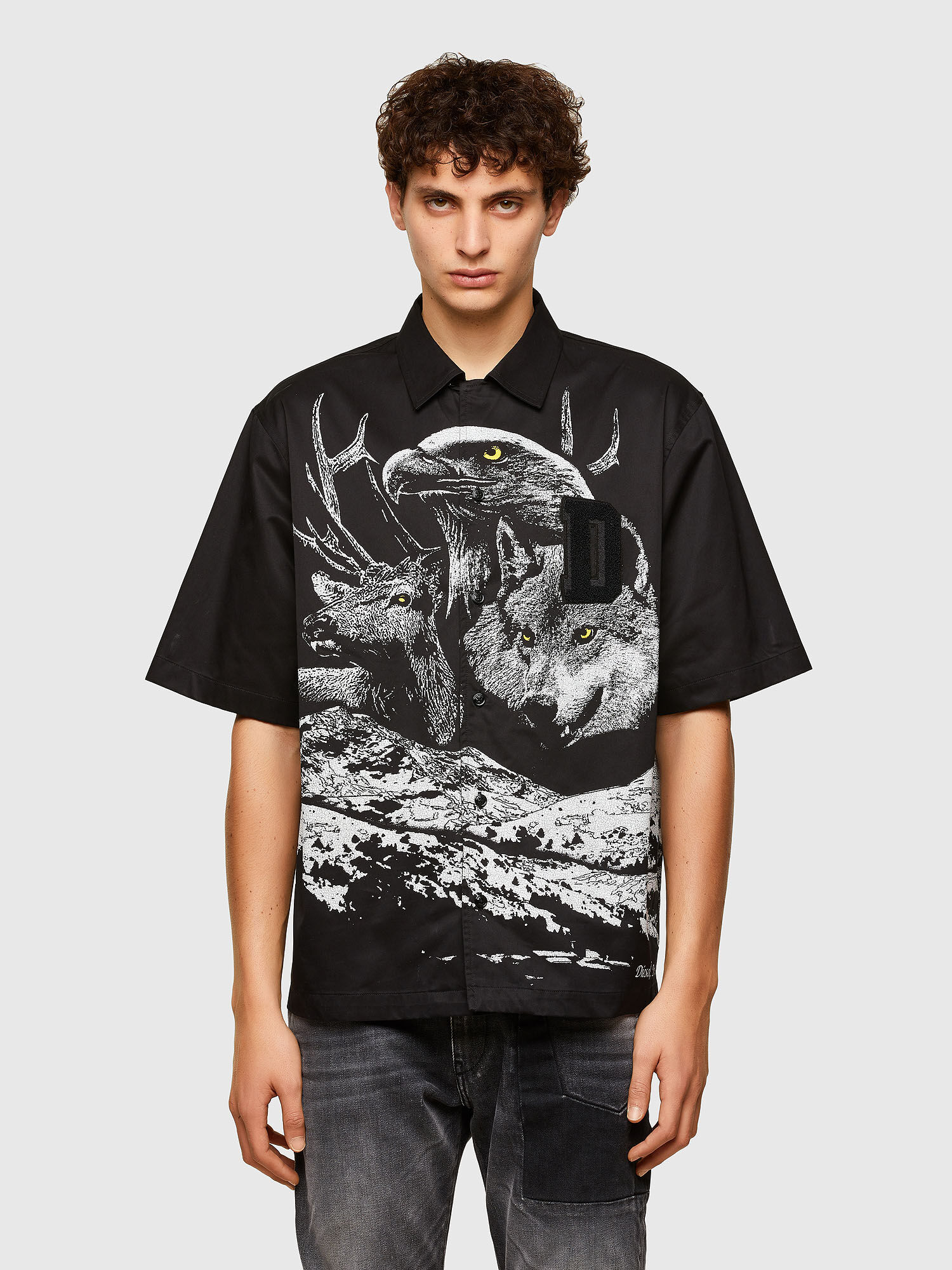 Diesel t shirt on sale wolf