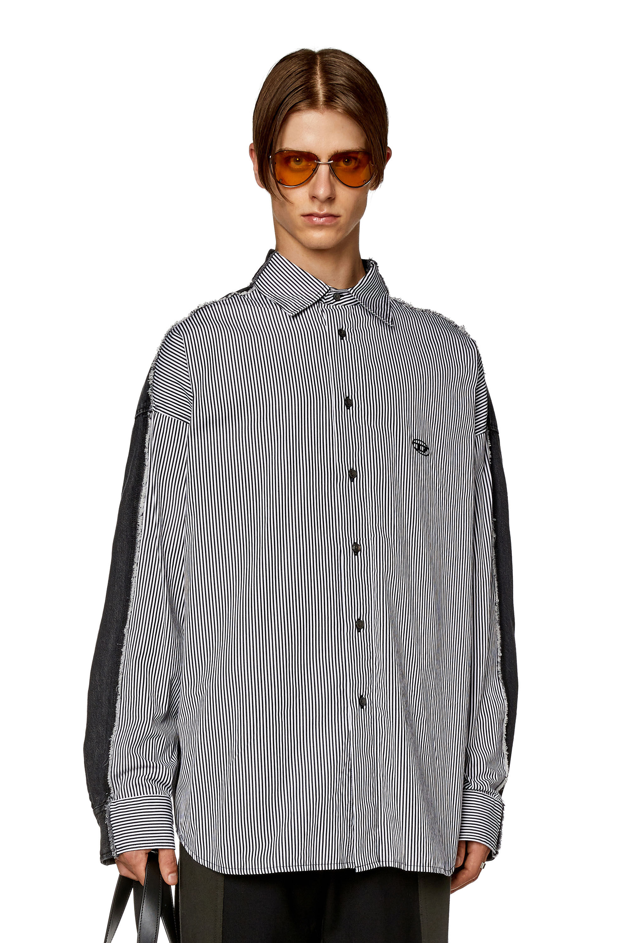 日本人気超絶の | back denim with shirt Striped Men's Multicolor Diesel | トップス