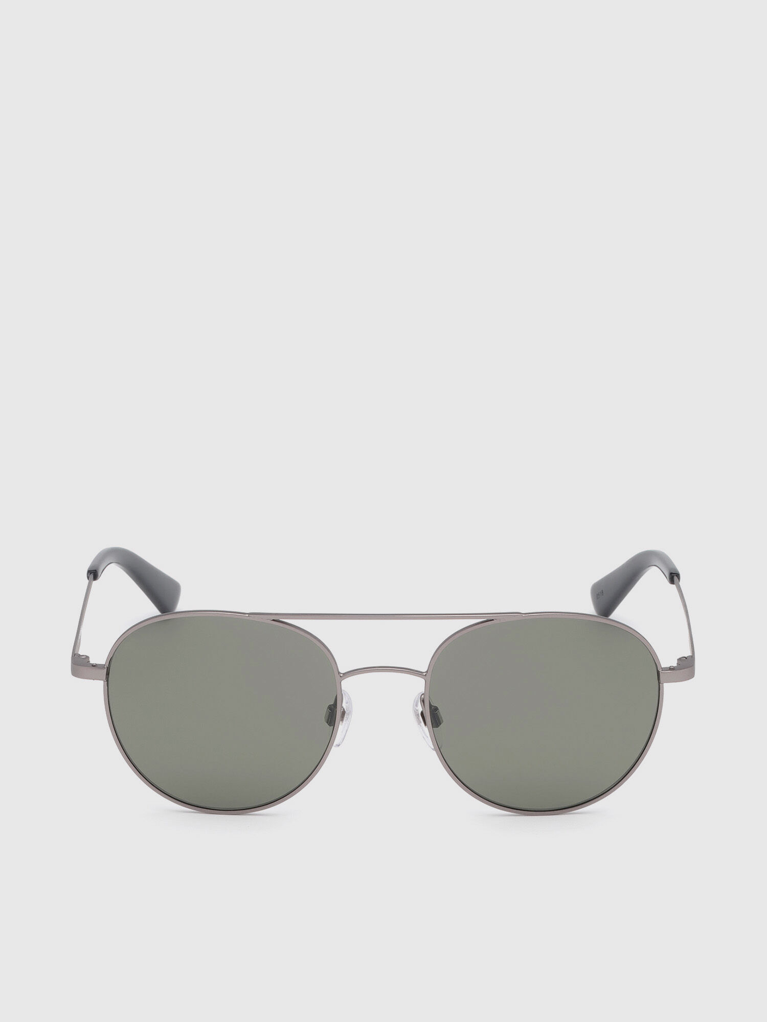 Diesel - DL0286, Unisex's Rounded sunglasses in metal in Dark Beige - 1