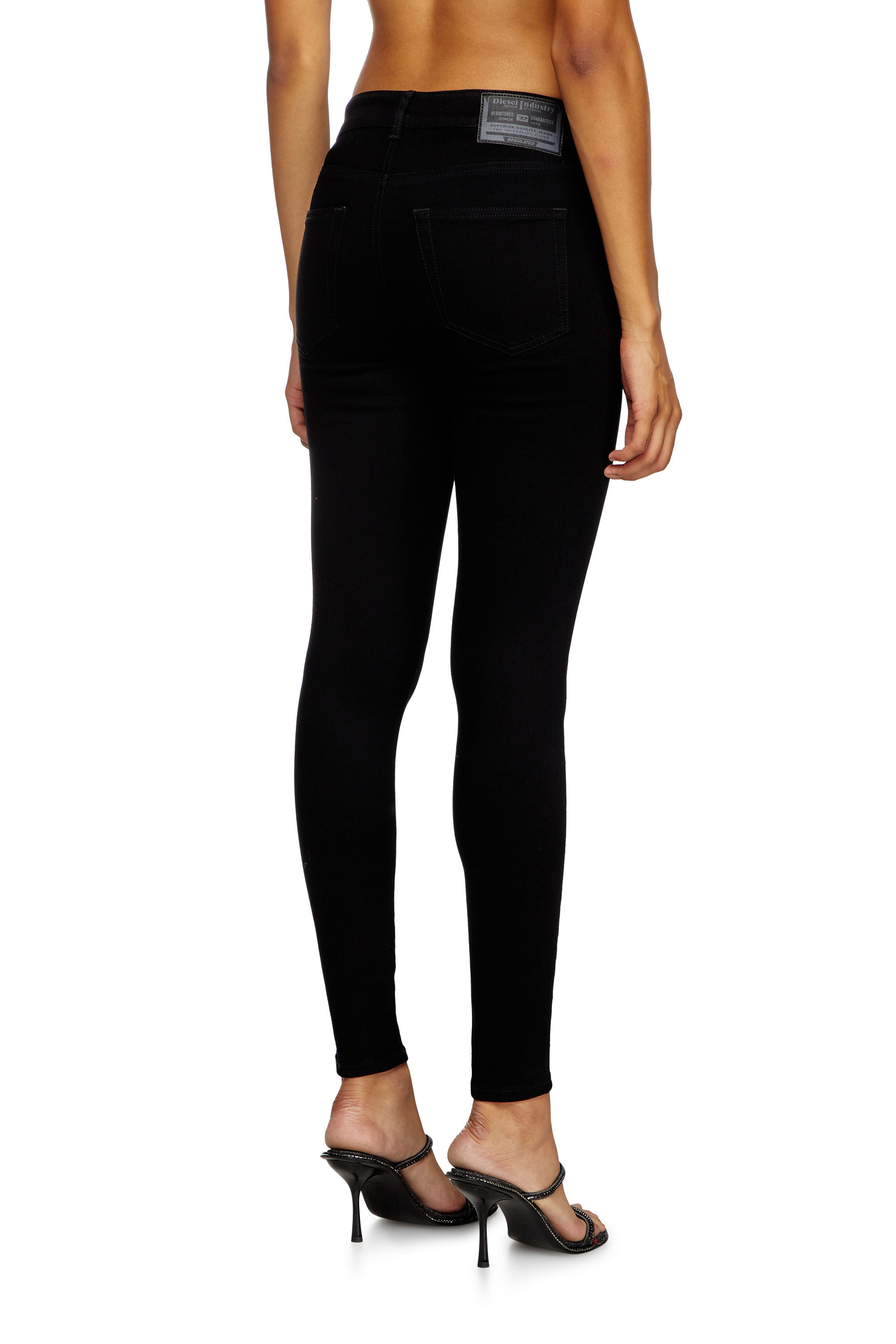Diesel - Woman's Skinny Jeans 2017 Slandy 069EF, Black/Dark grey - 5