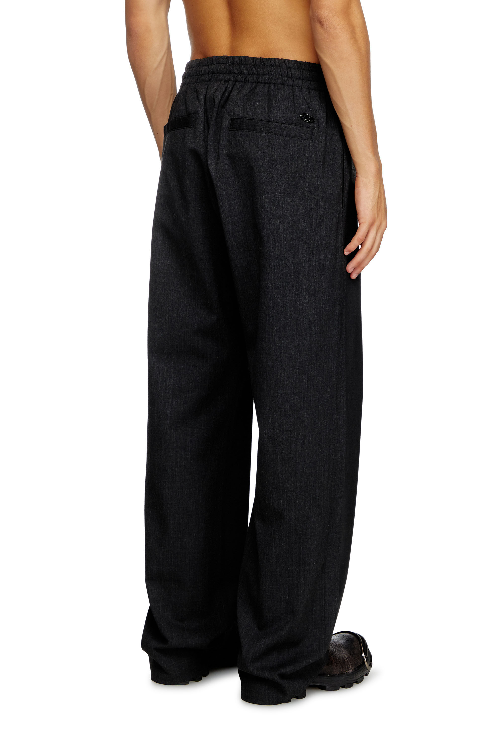 Diesel - P-CLAYS, Man's Wool-blend pants in Black - 5