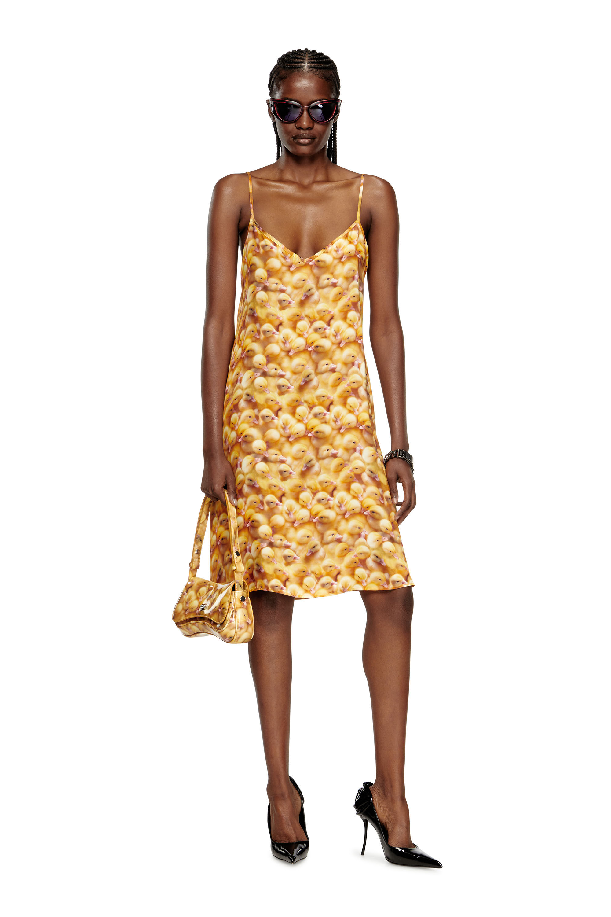 Diesel - PLAY CLUTCH, Play-Clutch brillante con estampado Mujer in Amarillo - 6