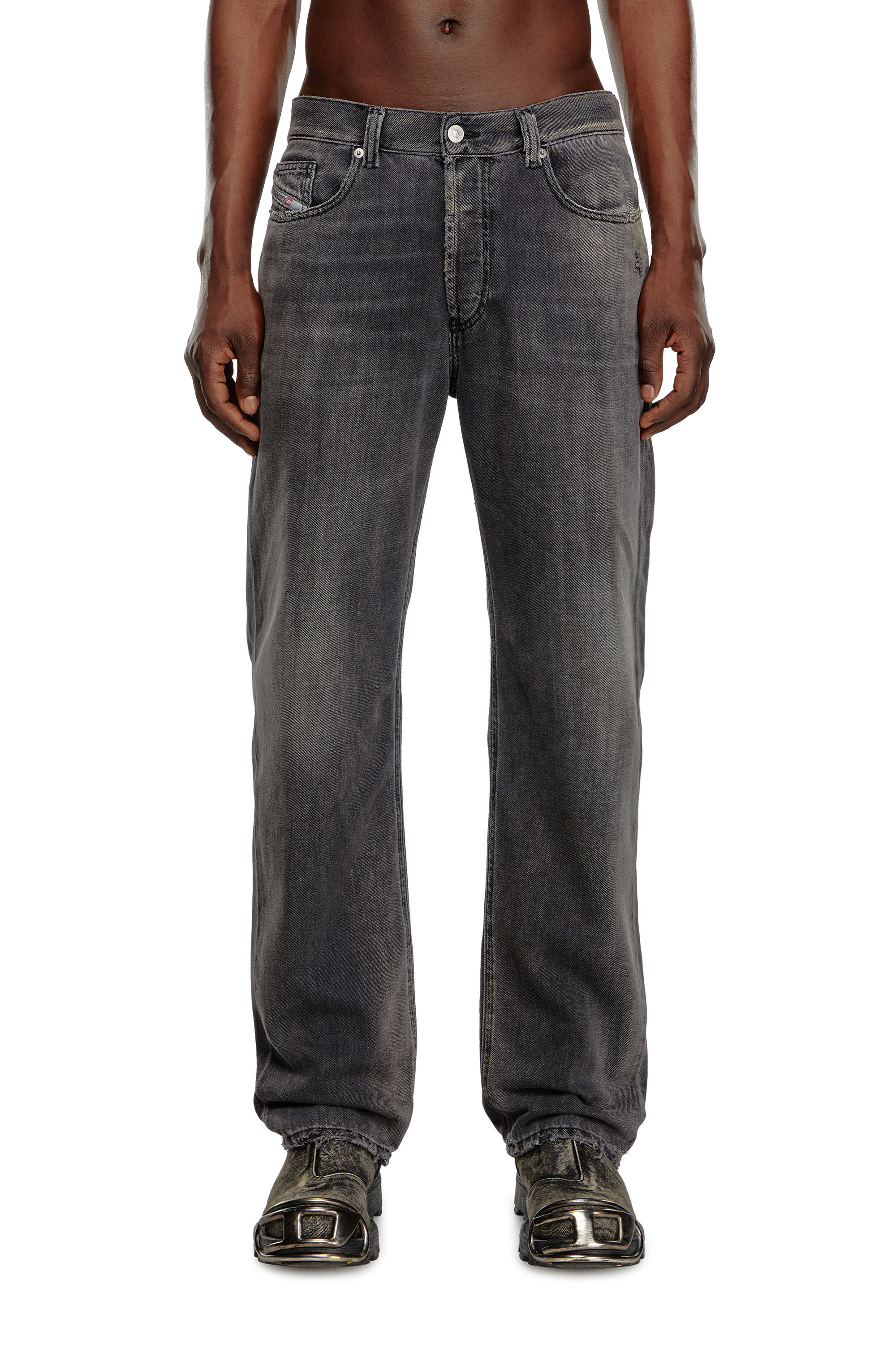 Diesel - Regular Jeans 2010 D-Macs 09K14 Hombre, Negro/Gris oscuro - 3