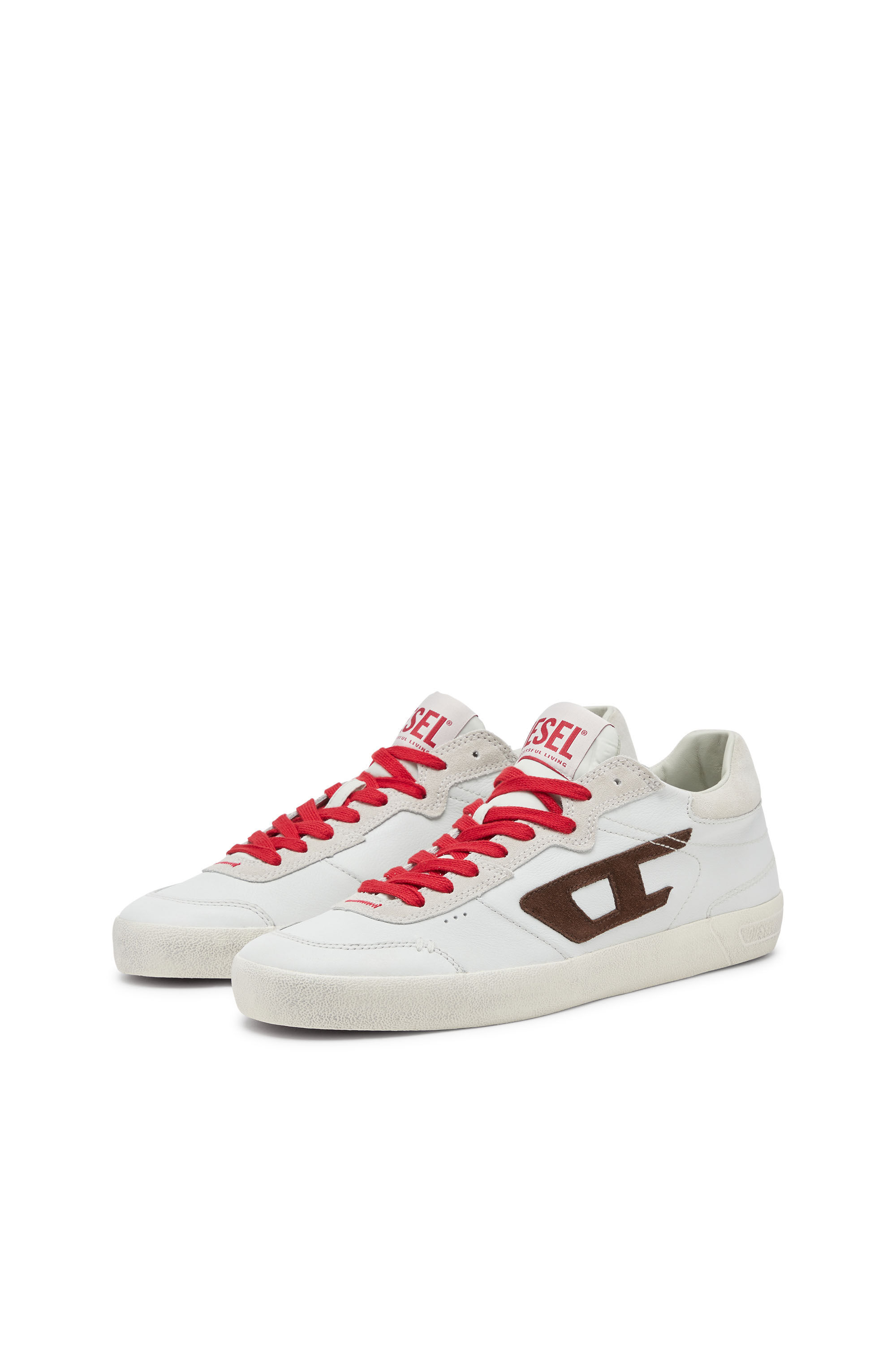 男性に人気！ Men's S-Leroji suede and leather in sneakers Low-Distressed 着せ替え服・アウトフィット