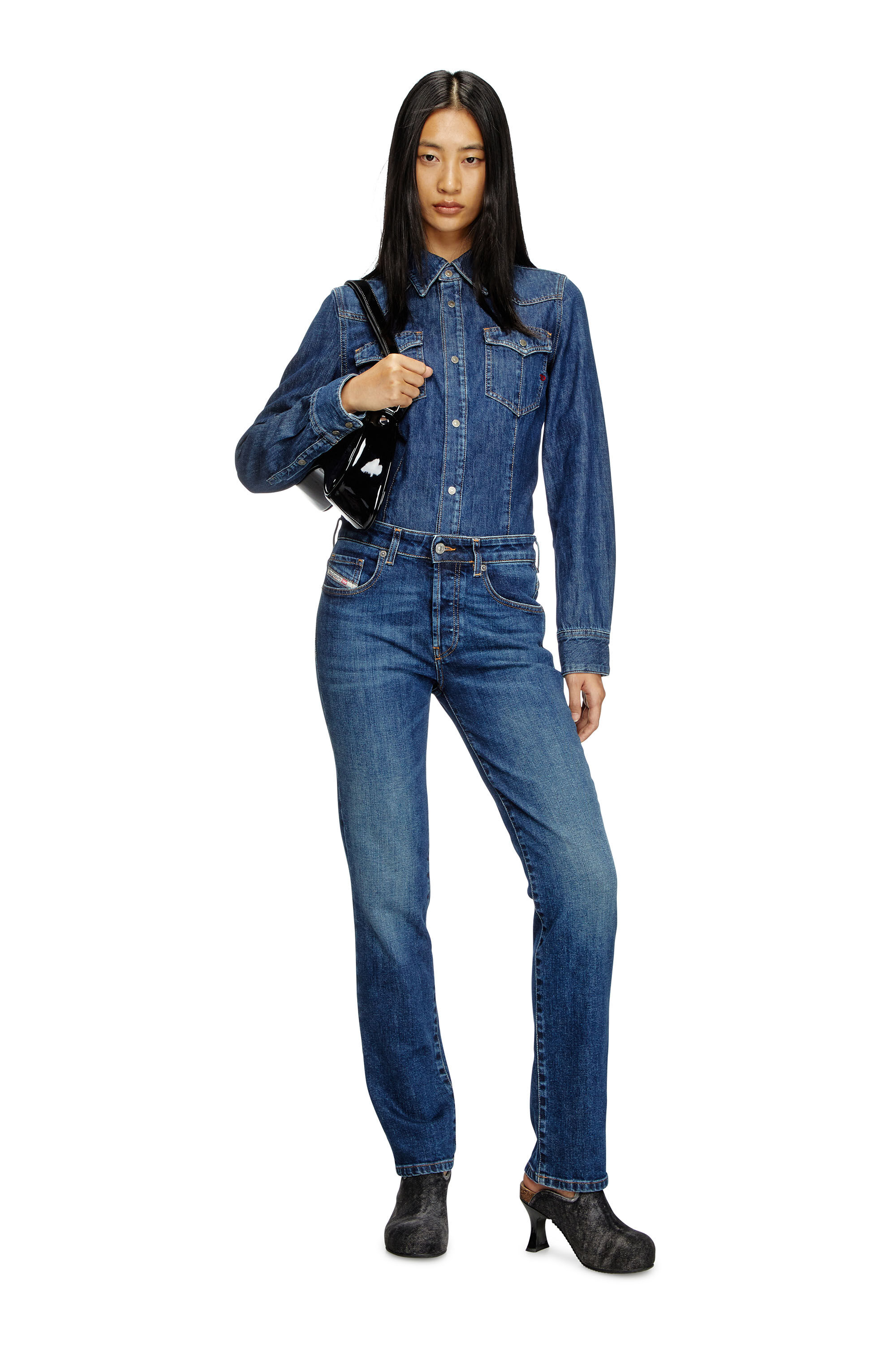 Women's Western shirt in denim | Blue | Diesel