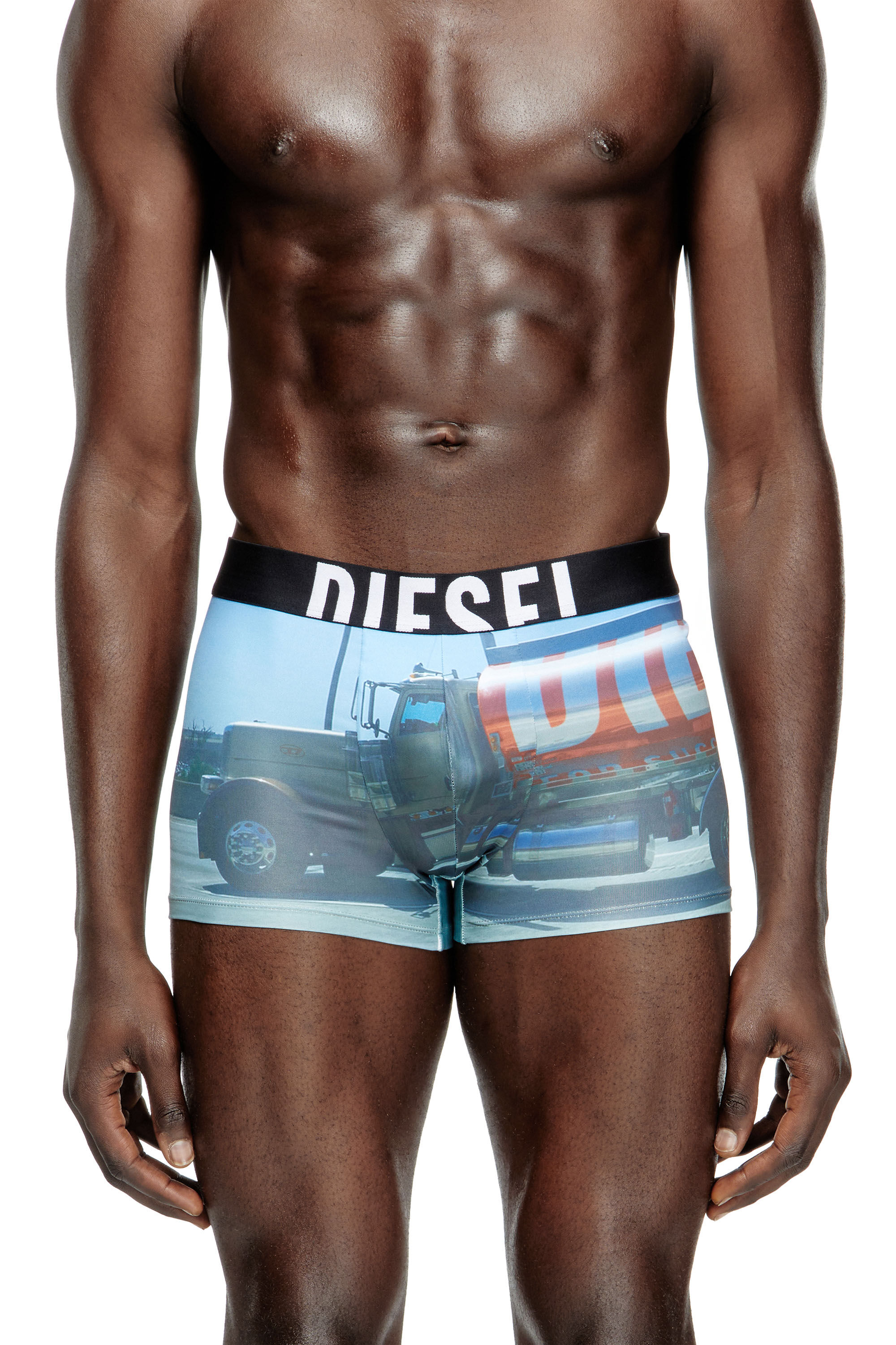 Diesel - DAMIEN-D-POP-40, Man's Boxer briefs with Pop print in Light Blue - 1