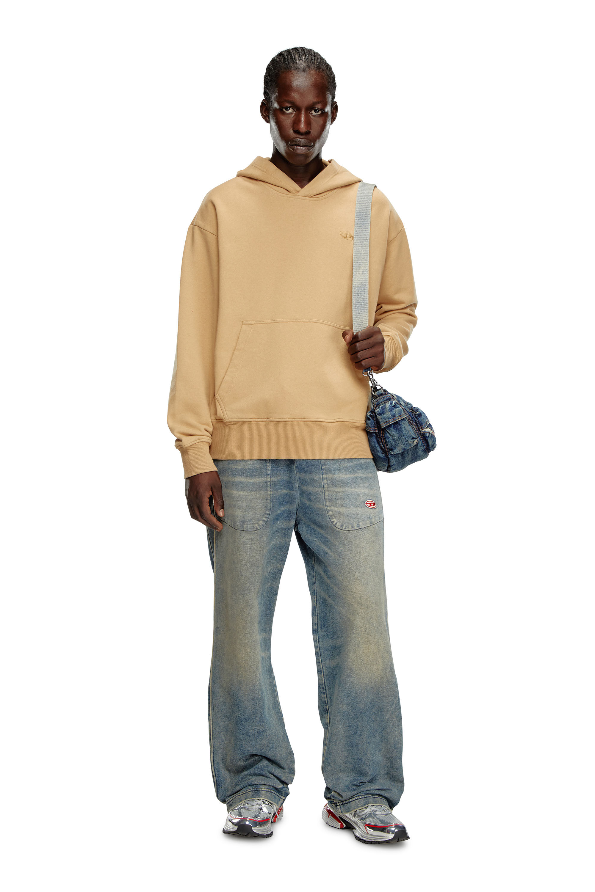 ★DIESEL★ S Max Megobal D Hood Black A113040GYCJ9XX A113040 S-MACS-HOOD-MEGOVAL-D Men: Hoodie with back D logo | Diesel