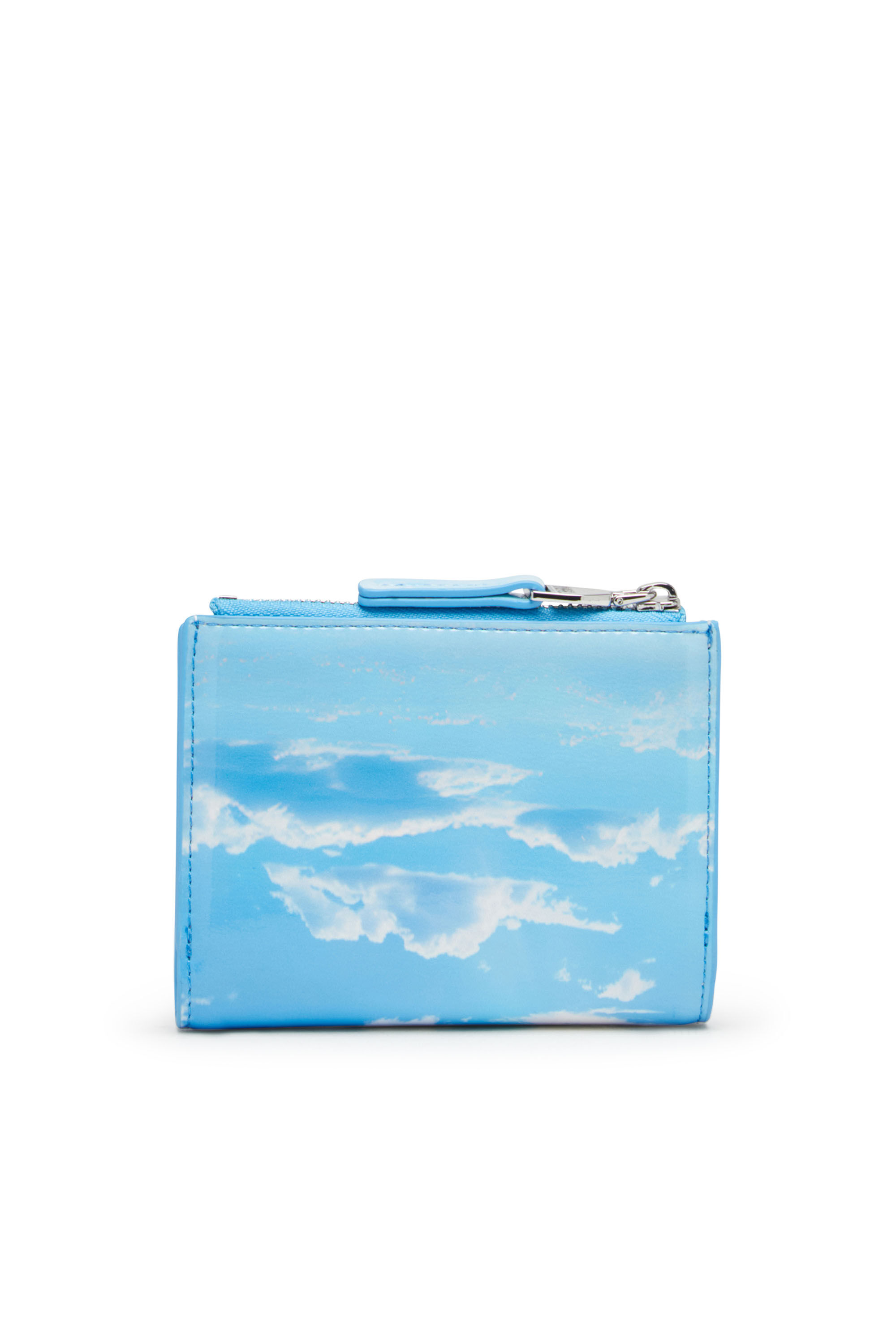 Women's Small wallet in printed glossy PU | Blue | Diesel