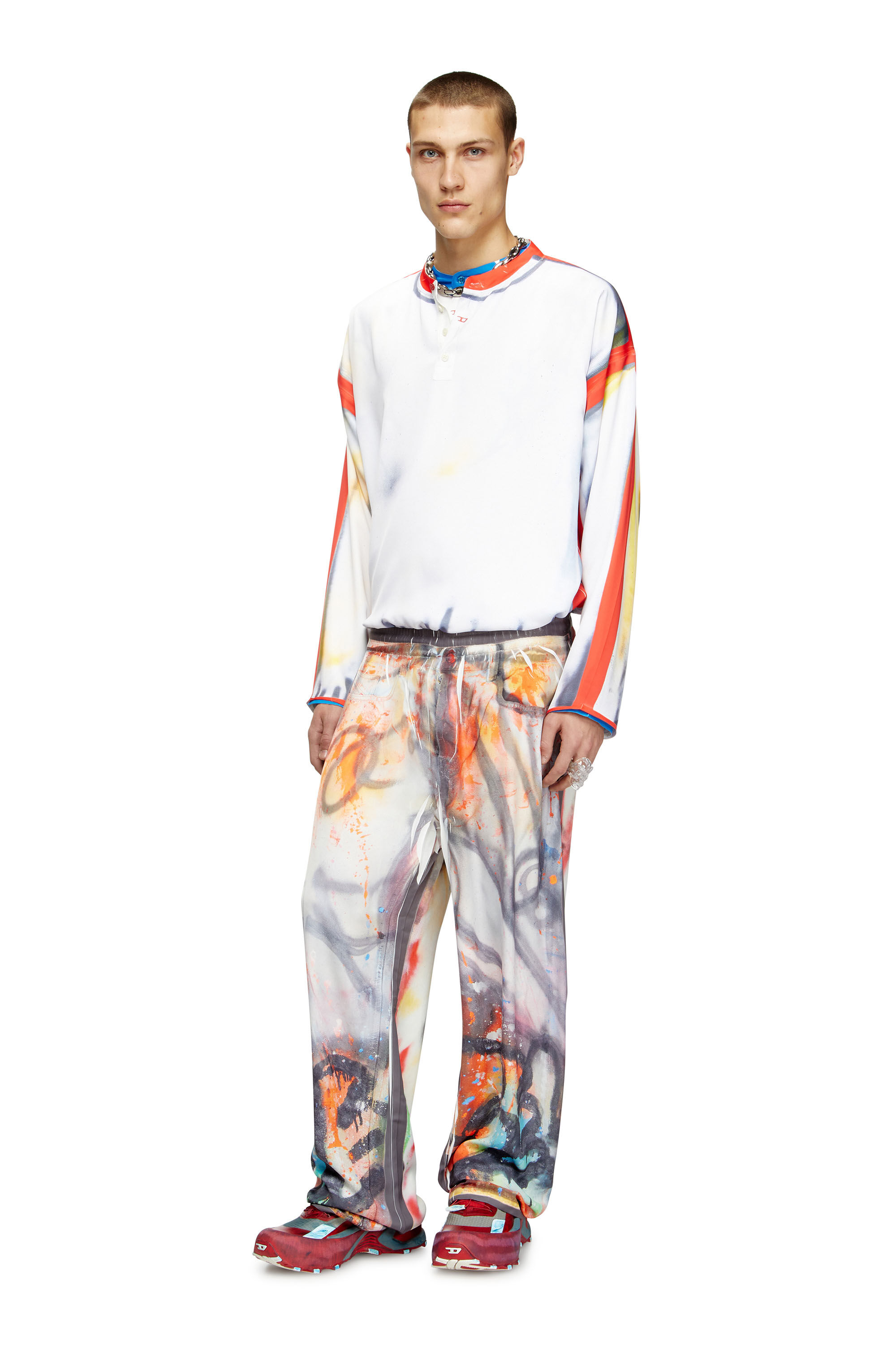 訳あり超特価の通販 print graffiti with pant Relaxed Women's | Diesel | Grey パンツ