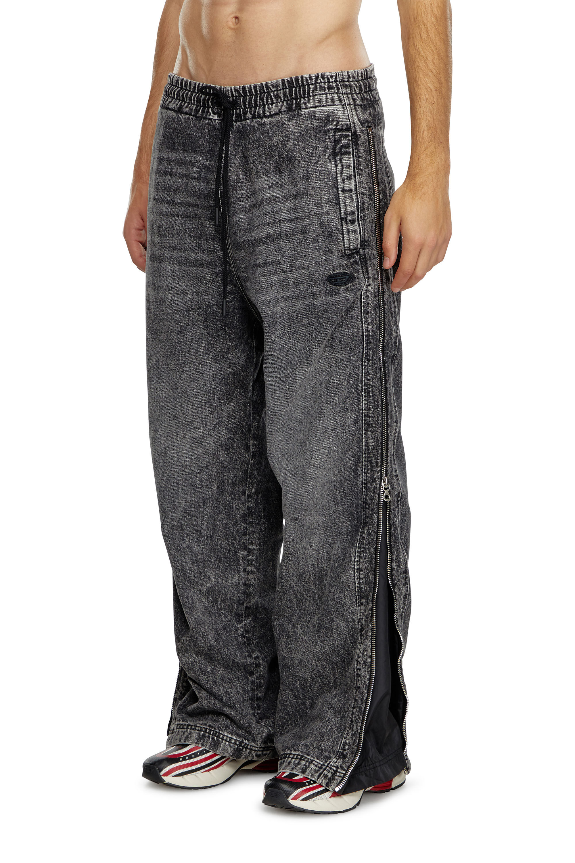 Diesel - Relaxed Jeans D-Martian 09K24 Hombre, Negro/Gris oscuro - 3
