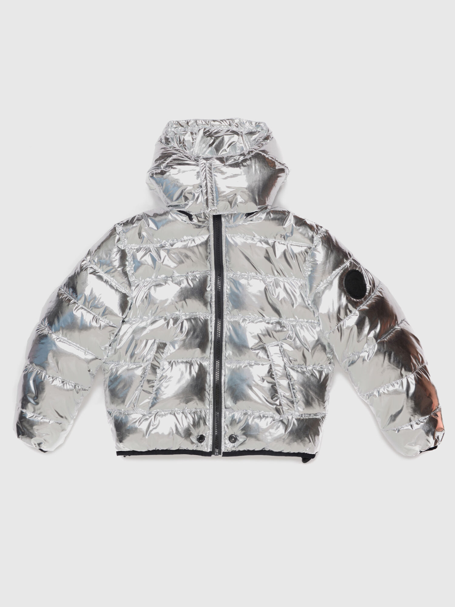 JSMITHSILVER: Quilted reflective nylon down jacket | Diesel