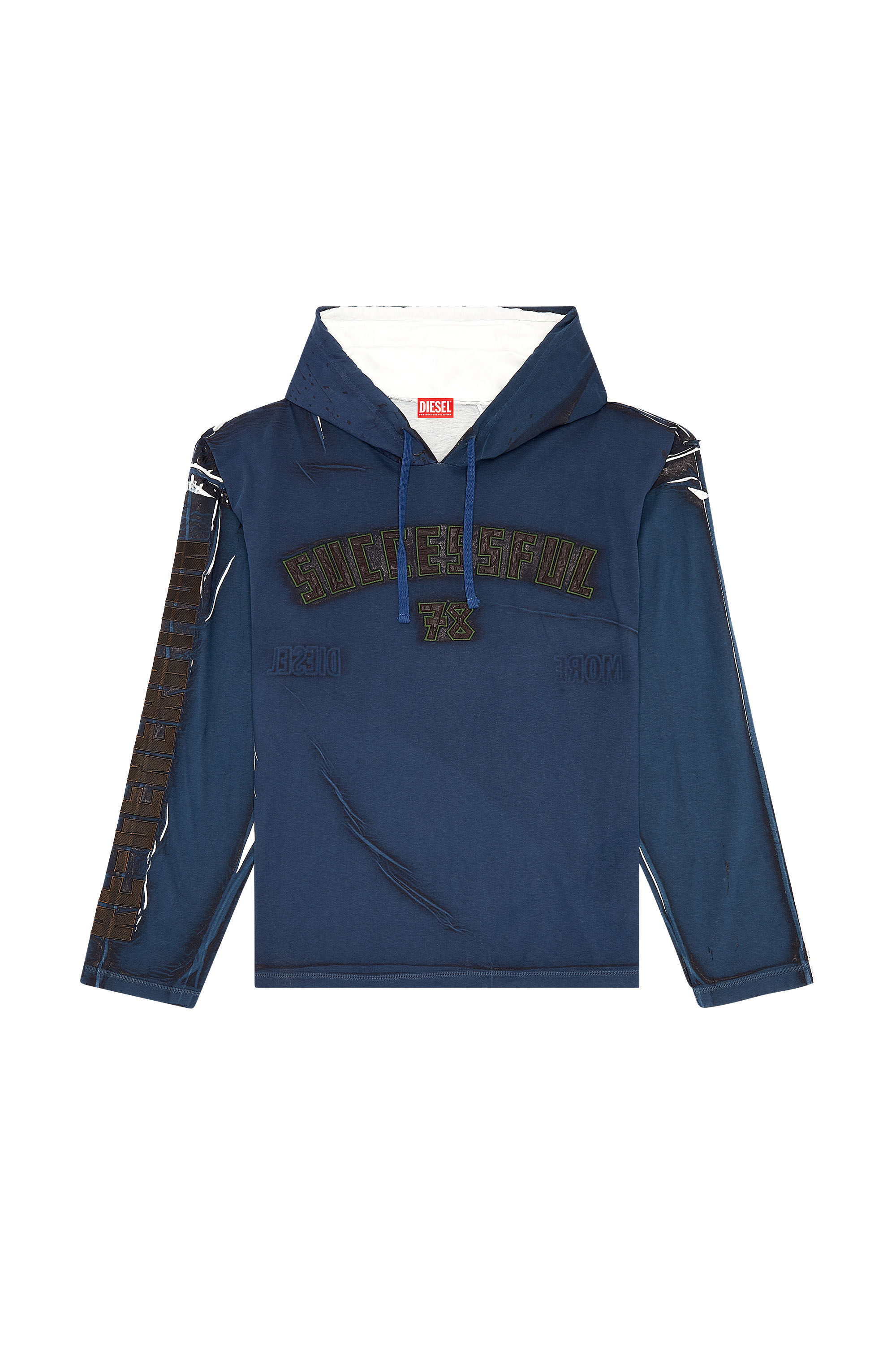 Diesel - T-NABEL-HOOD-LS, Dark Blue - Image 2