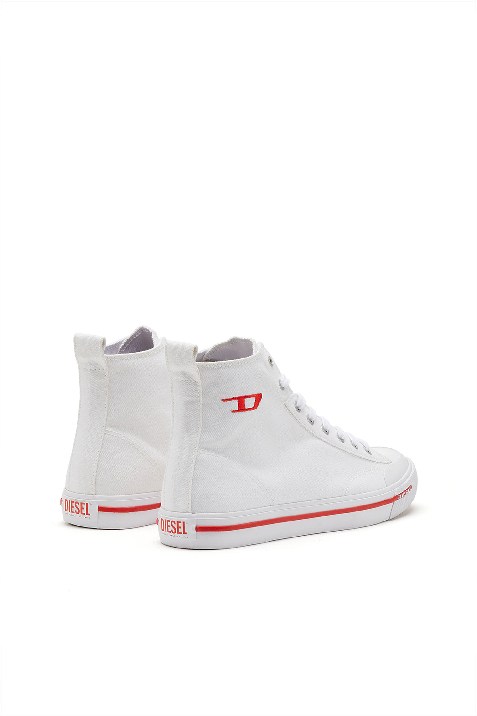 Men's S-Athos Mid - High-top canvas sneakers oval patch | Diesel