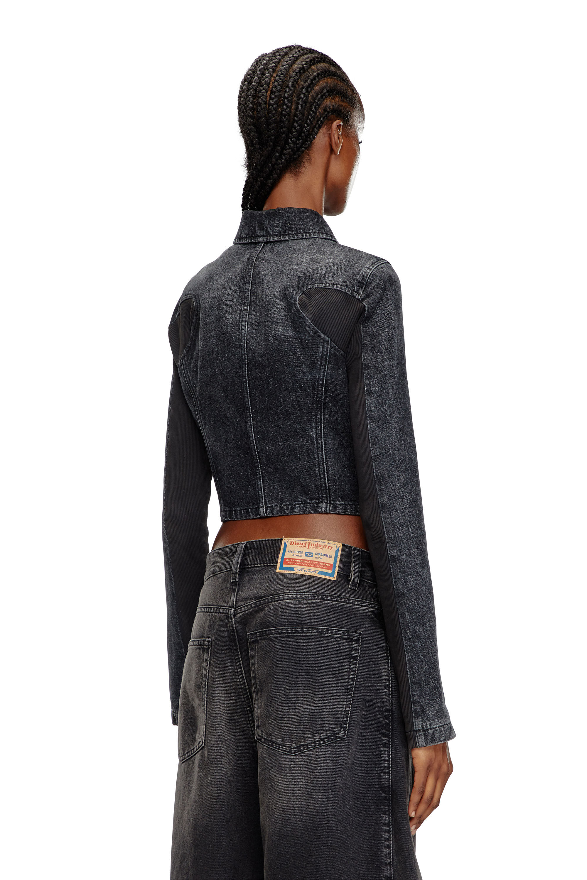 Diesel De Sylen S Womens Black Denim Jackets