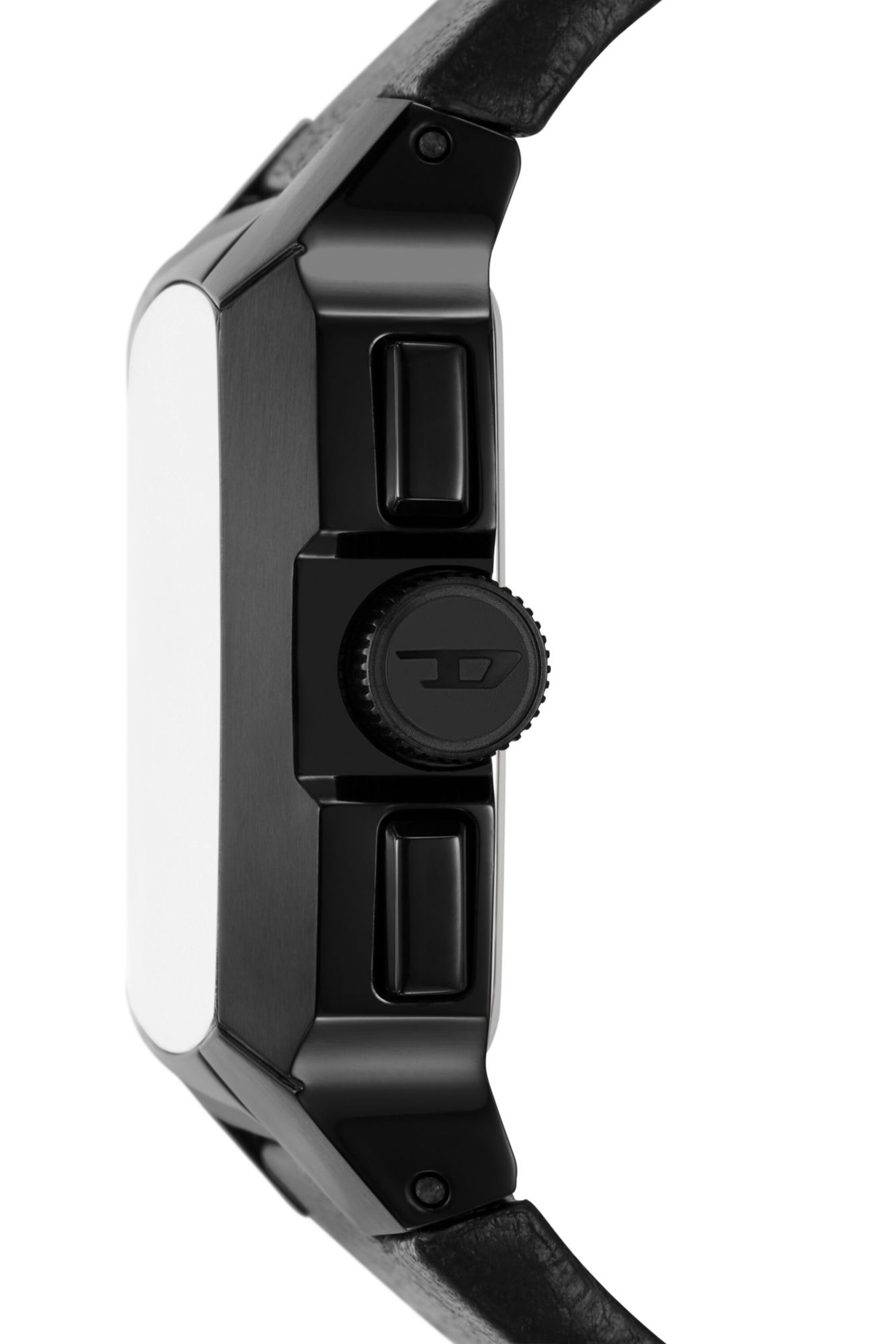 Men\'s Cliffhanger DZ4645 black chronograph | Diesel watch leather