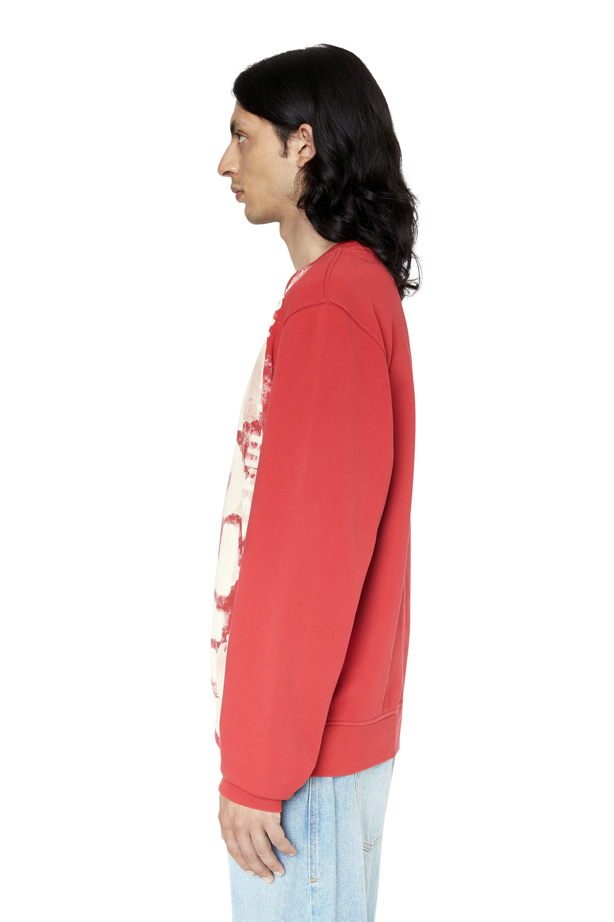 S-GINN-E5 Man: Sweatshirt with bleeding-effect logo | Diesel
