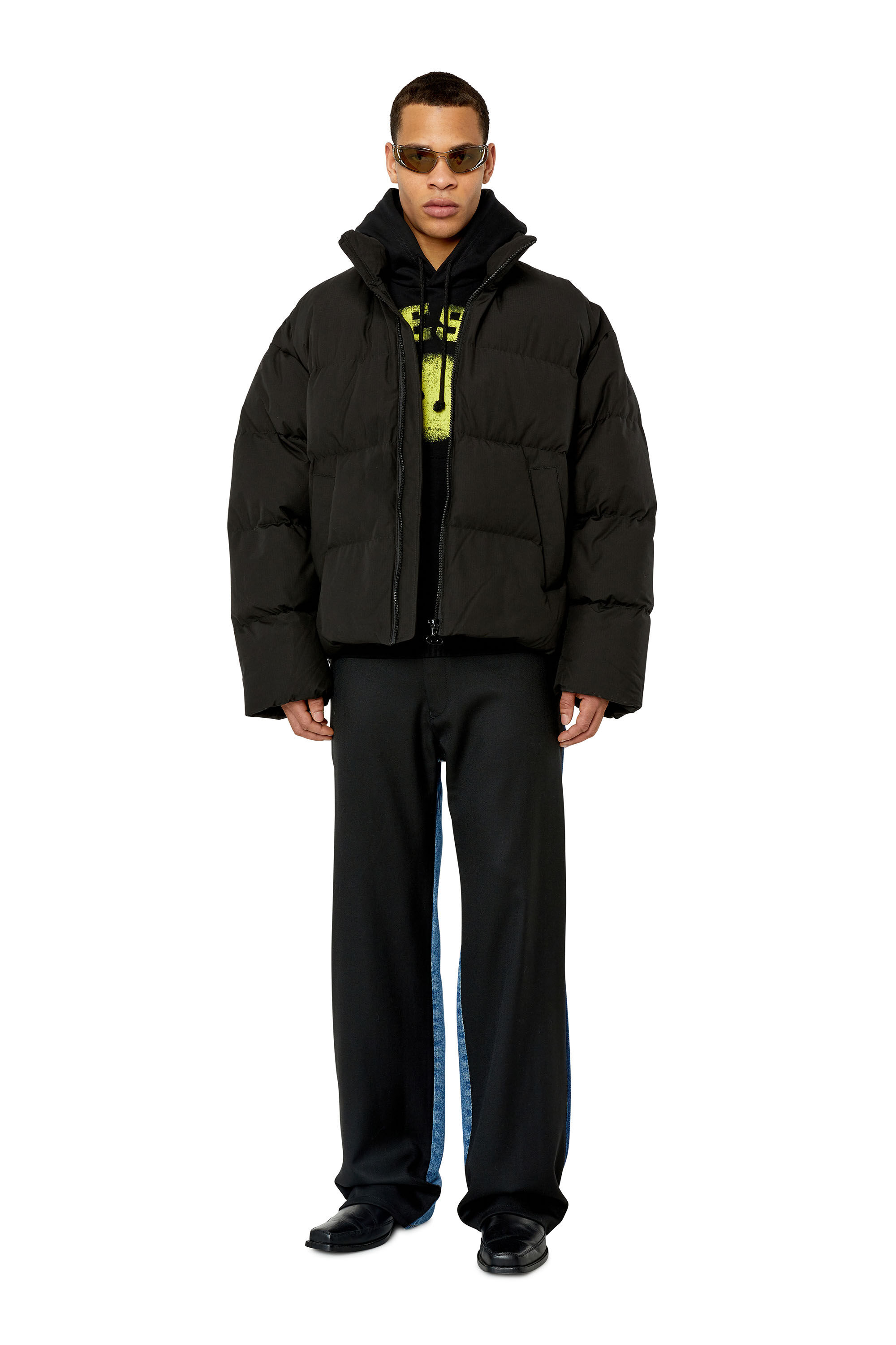 激安/新作 W-OVAL Man: Diesel | logo mega with jacket down Oversized ジャケット・アウター