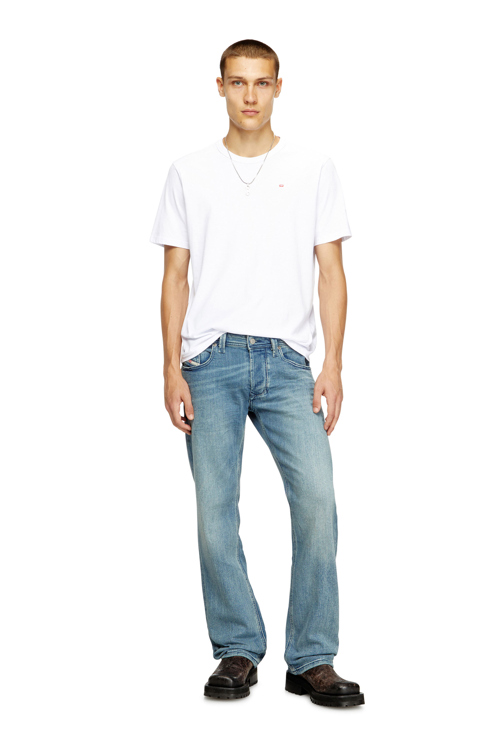 Diesel - T-ADJUST-MICRODIV, Camiseta con logotipo pequeño bordado Unisex in Blanco - 1