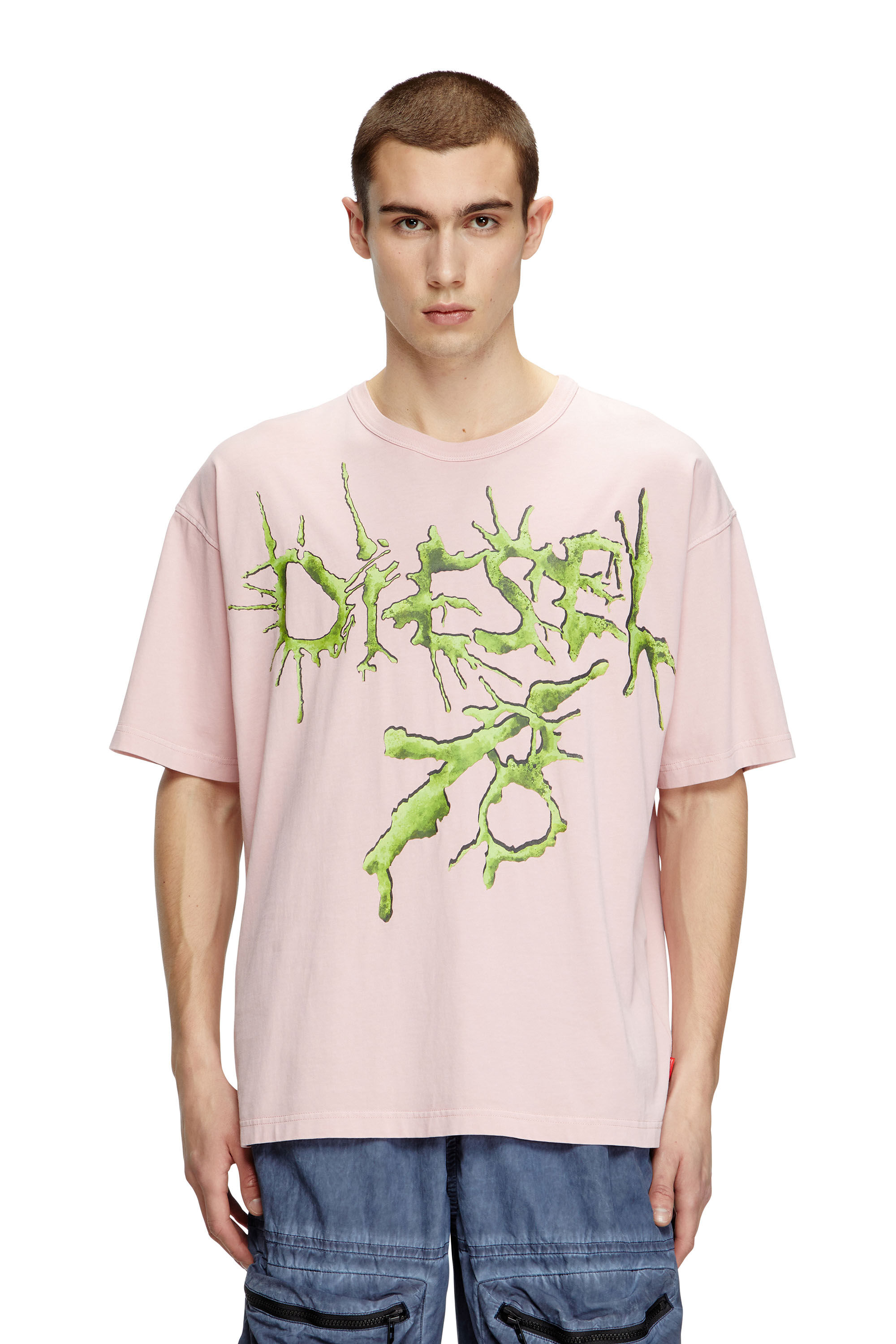 Diesel - T-BOXT-R28, Camiseta con gráficos de tatuaje Hombre in Rosa - 3