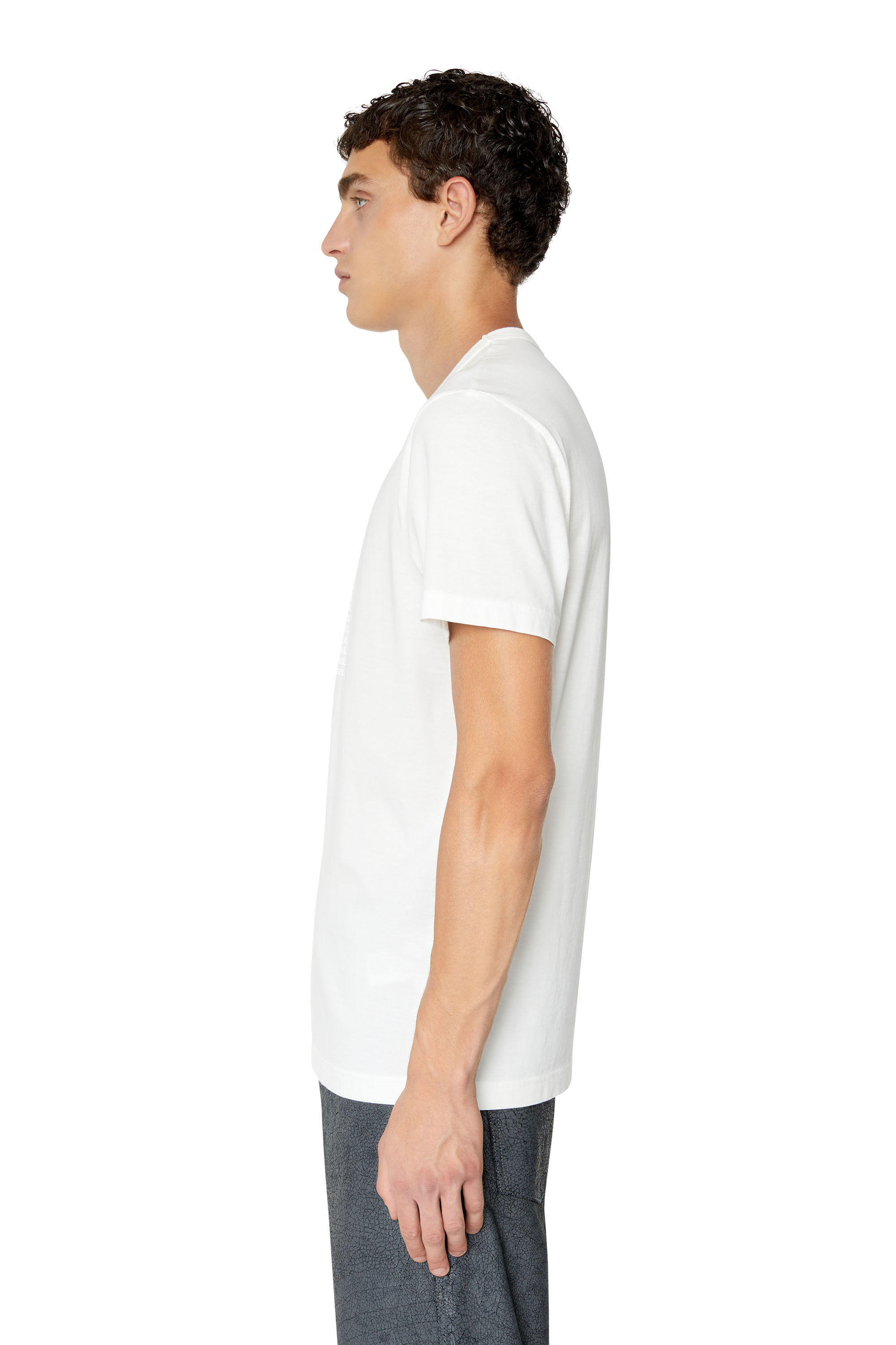 T-DIEGOR-COL Man: T-shirt with silver D logo print | Diesel