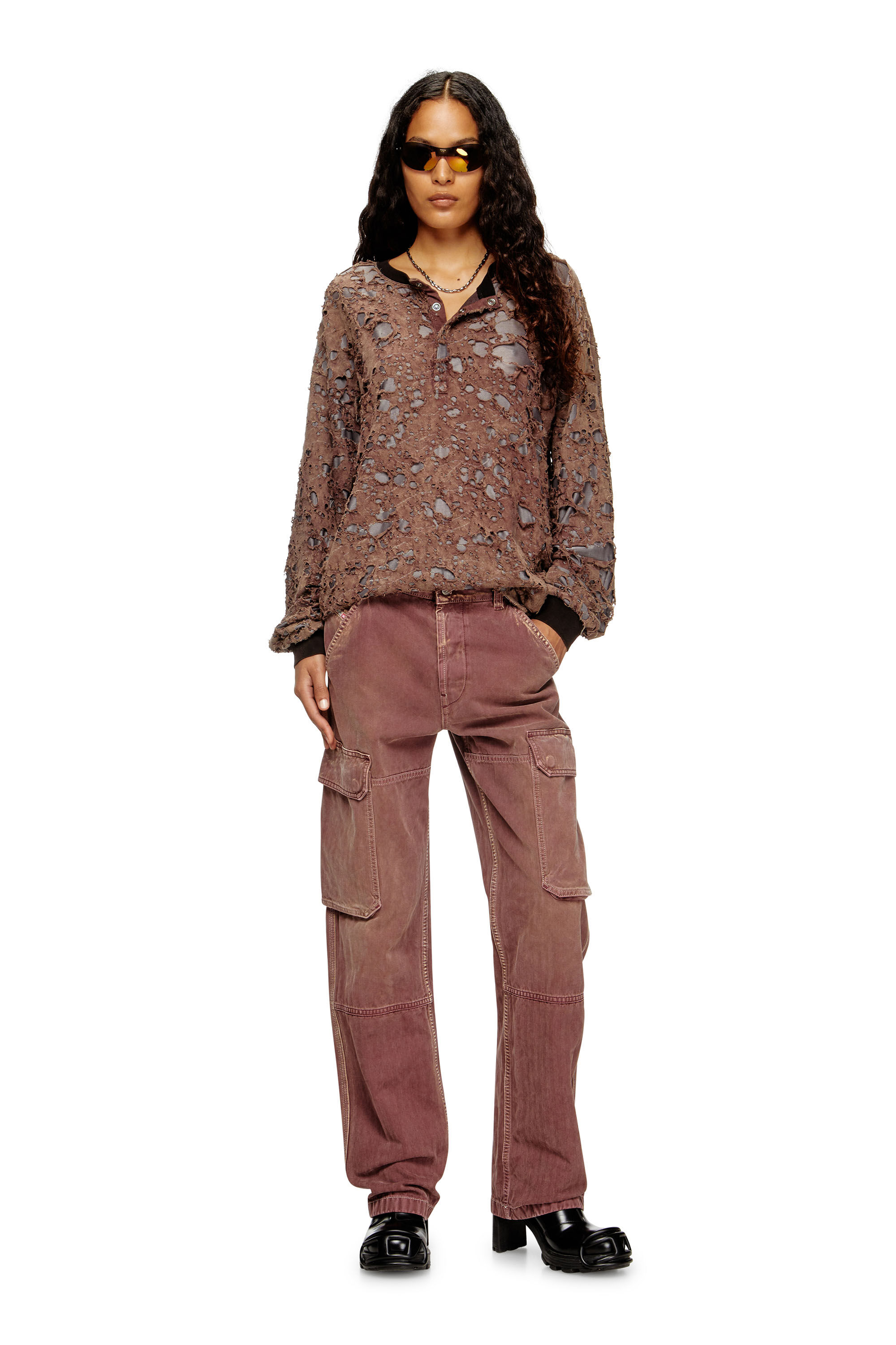 Diesel - Regular Jeans D-Pot 09M93 Mujer, Marrón - 1