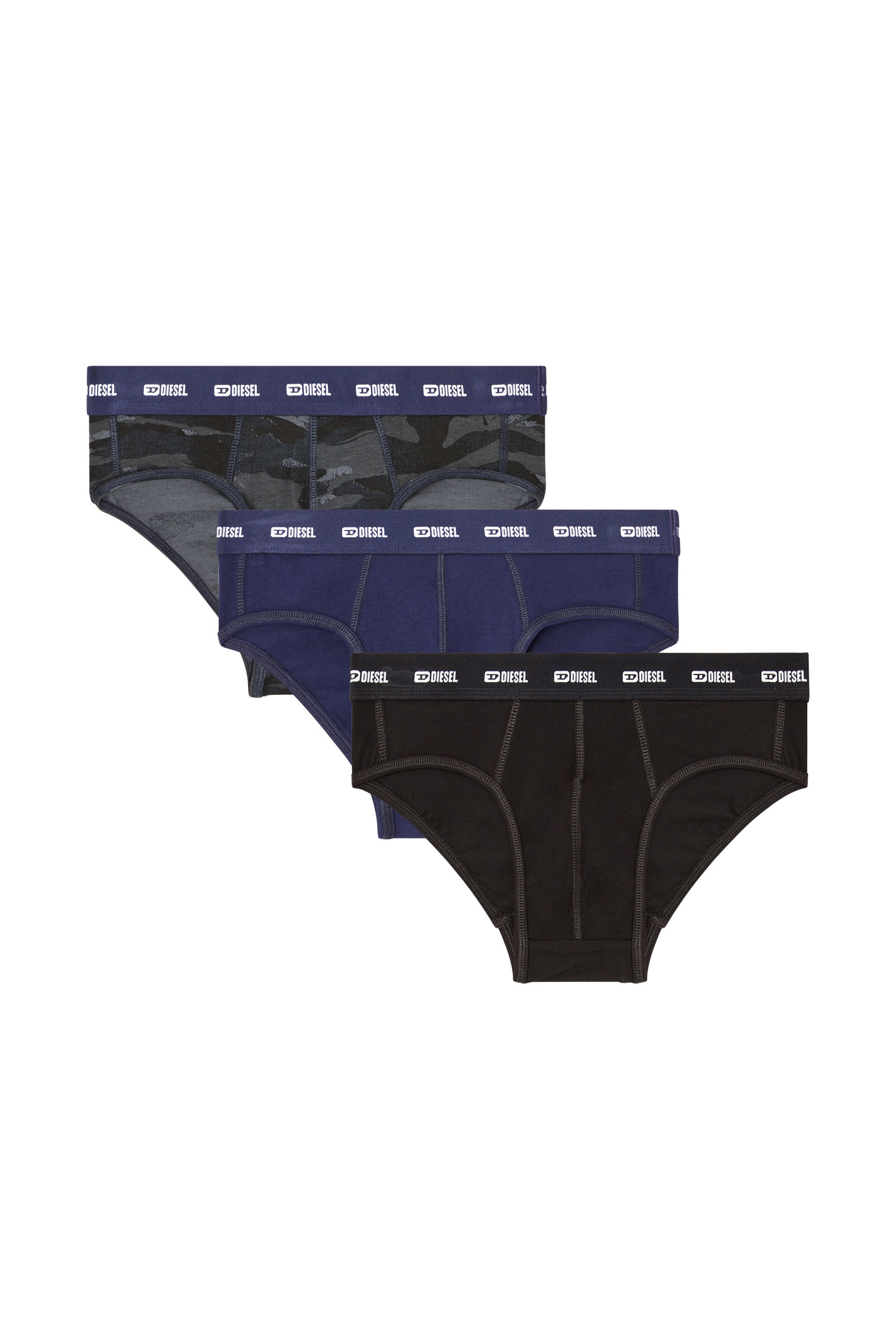 Diesel - ANDRE-UTLT-3PACK, Paquete de 3 slips lisos y de camuflaje Hombre in Multicolor - 2