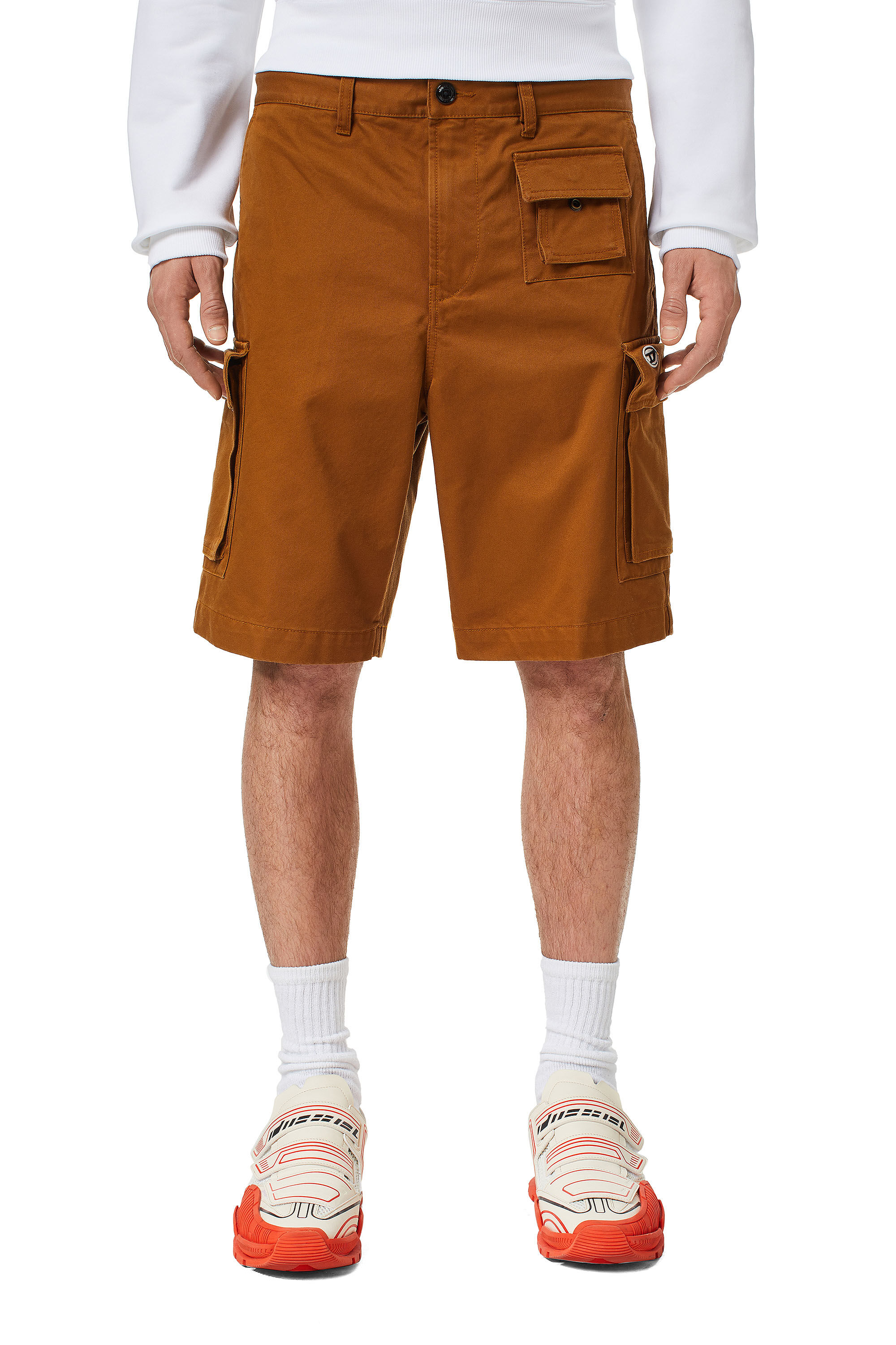 P COR SHO CL Man Cargo shorts in cotton twill Diesel
