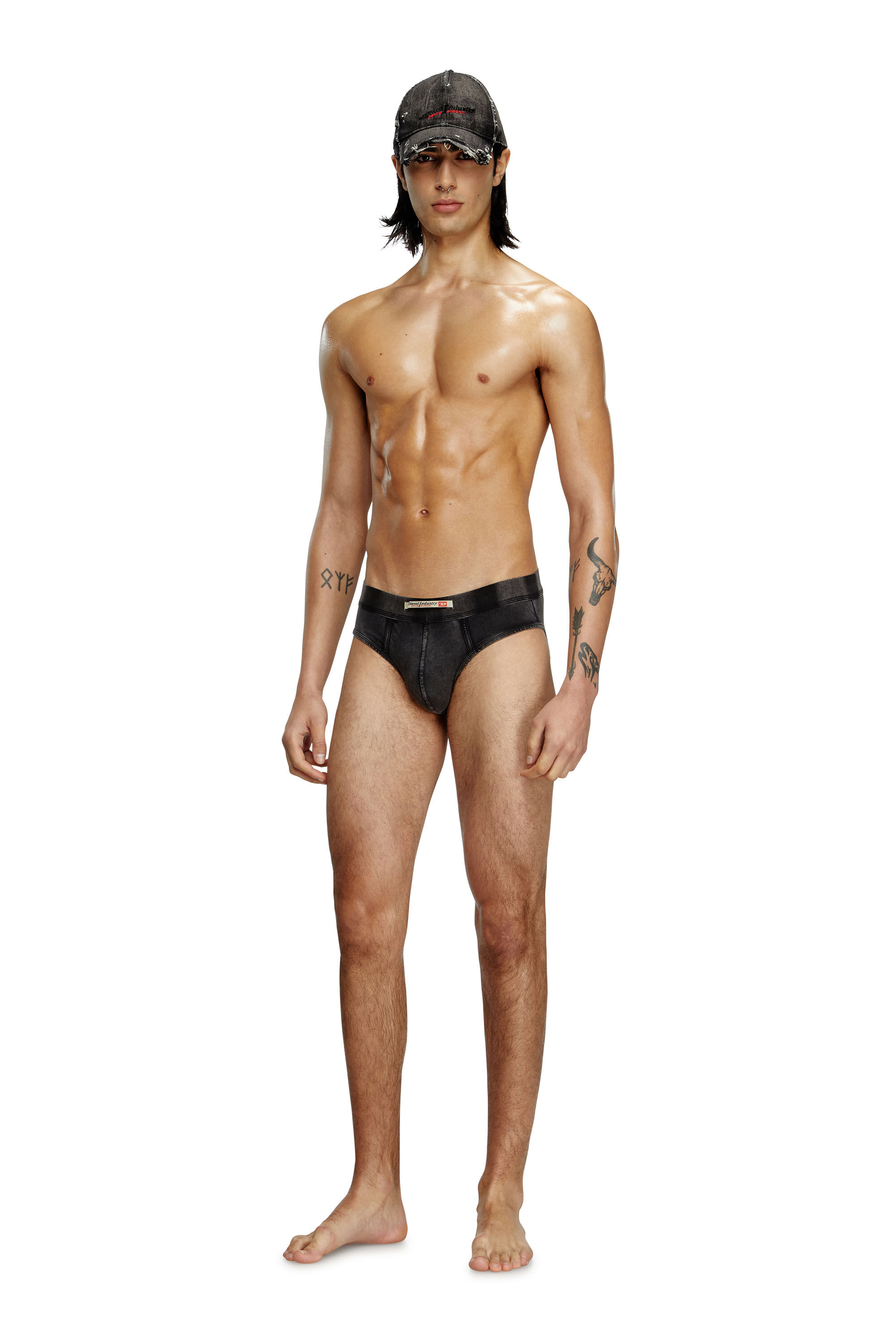 Calzoncillos de algodon efecto denim Hombre Negro Diesel