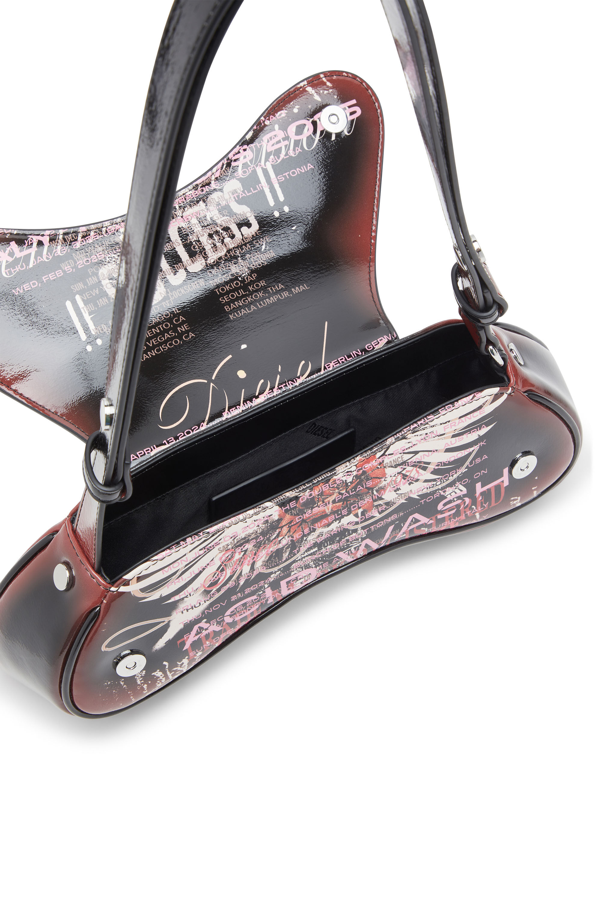 [DIESEL] プレイグロッシー ショルダーバッグ PLAY CROSSBODY Play-Glossy crossbody bag｜ブラック