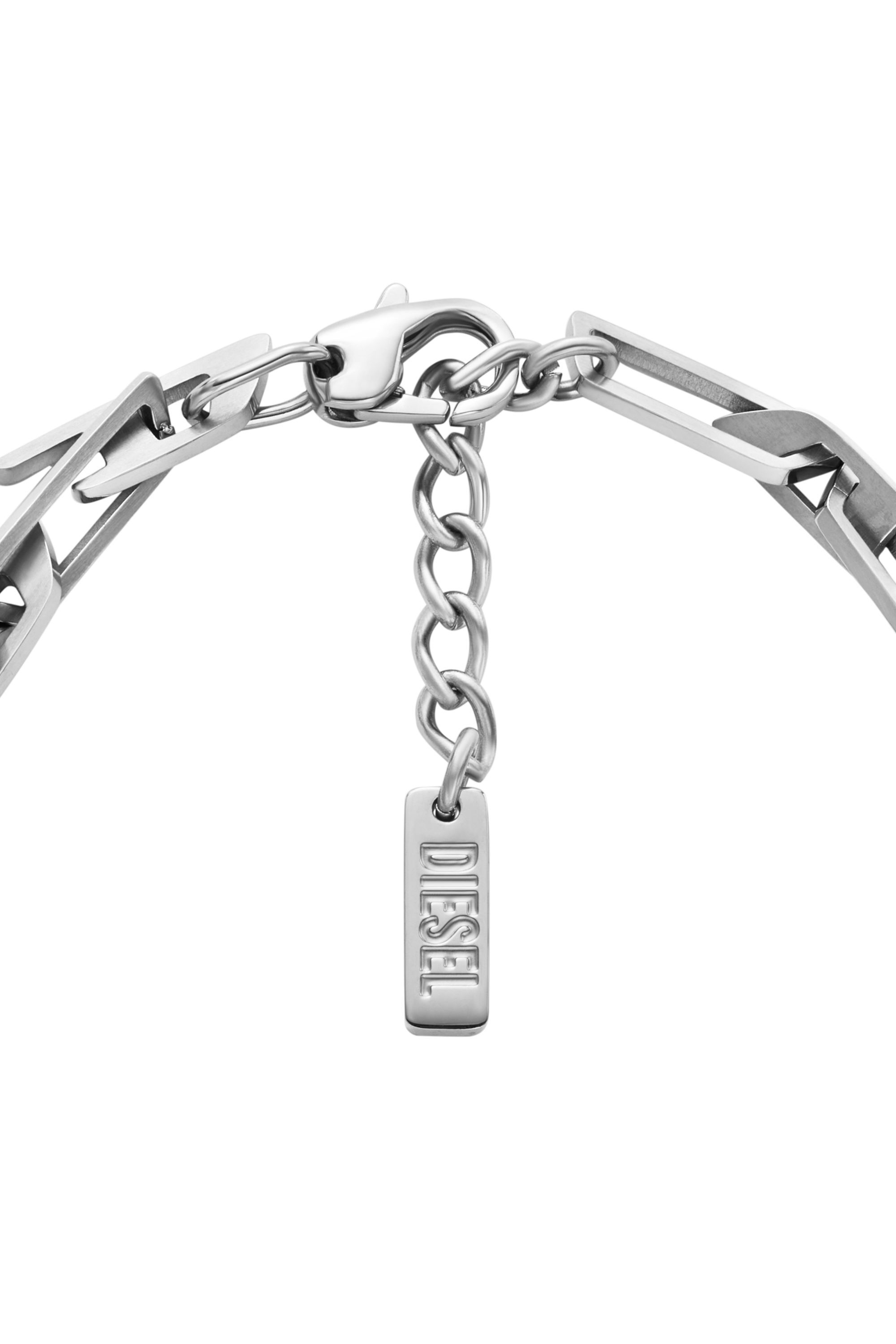 Women's Stainless Steel Interlocking D Logo Chain Bracelet