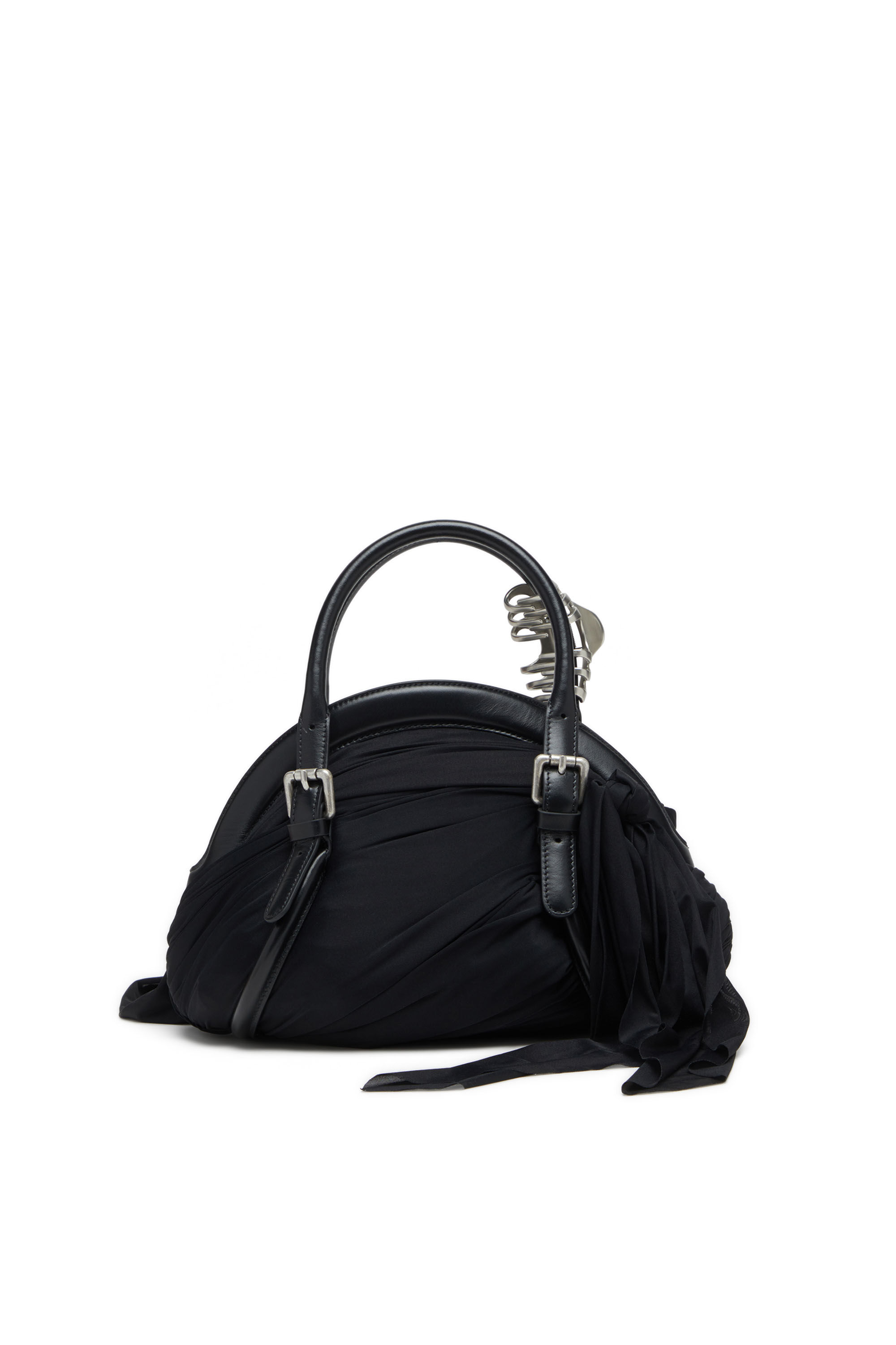 Diesel - TRASH-D TOP HANDLE, Woman's Bandana handbag in jersey and leather in null - 3