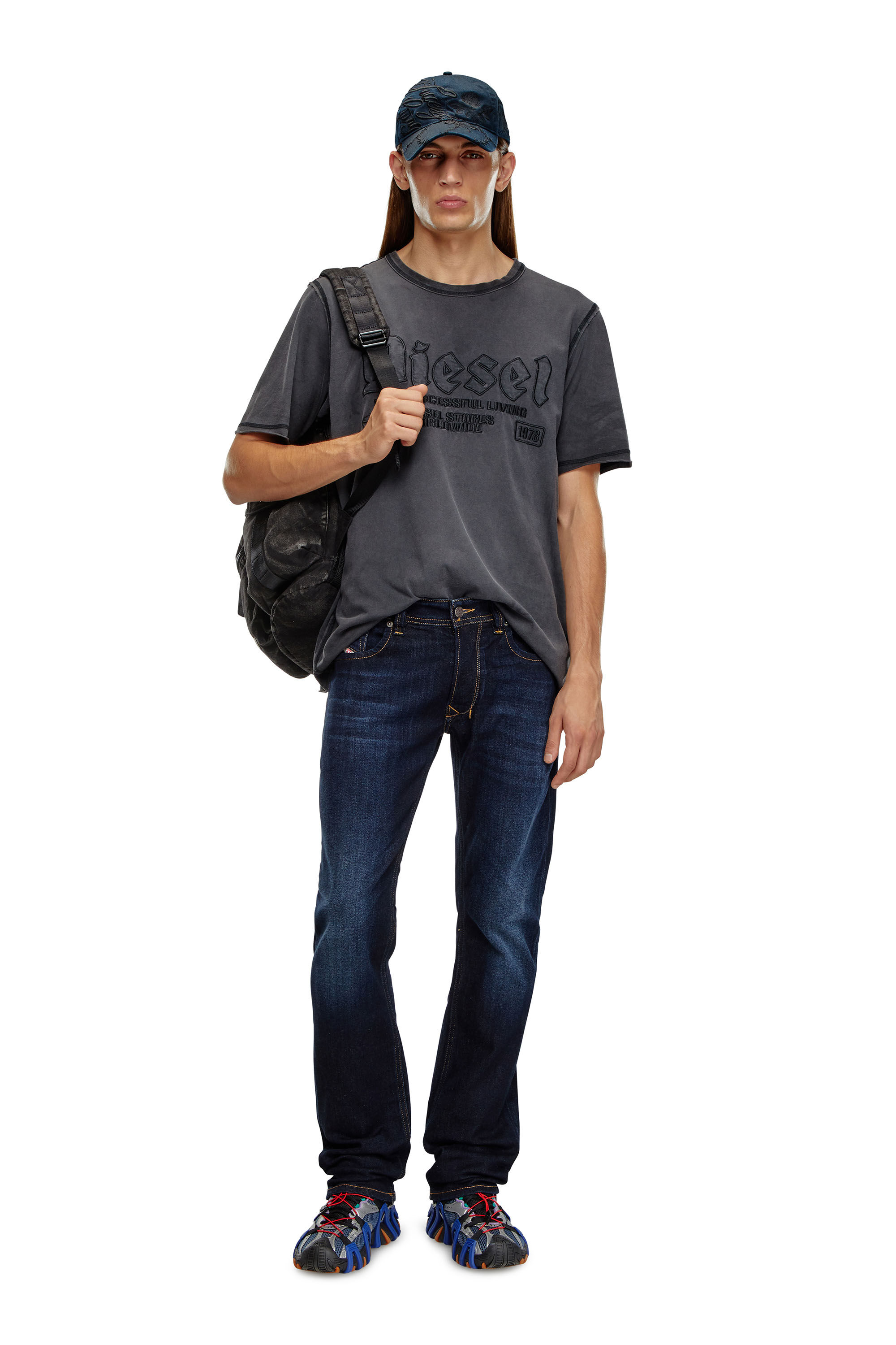 Diesel - Man's Regular Jeans 1985 Larkee 009ZS, Dark Blue - 1
