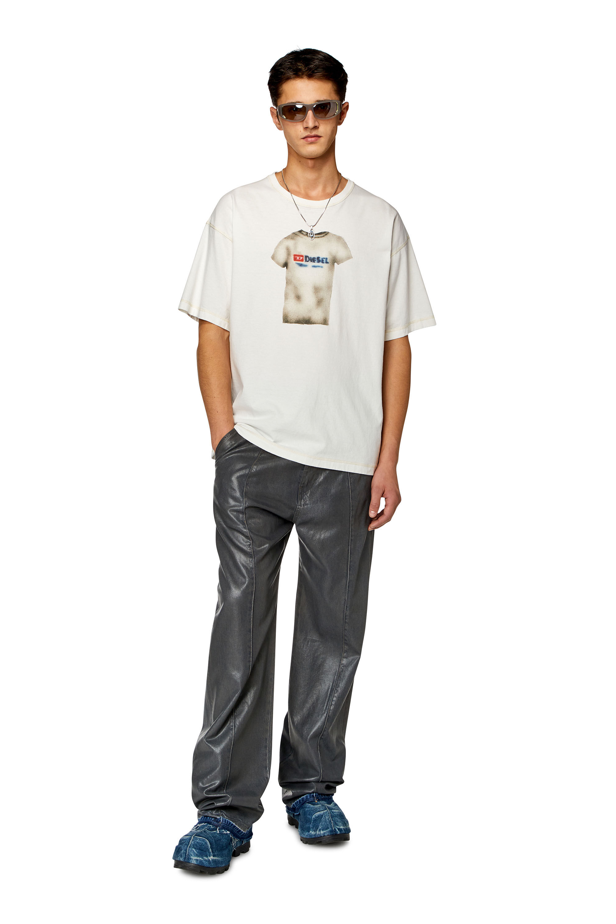 Men's T-shirt with airbrush print | White | Diesel