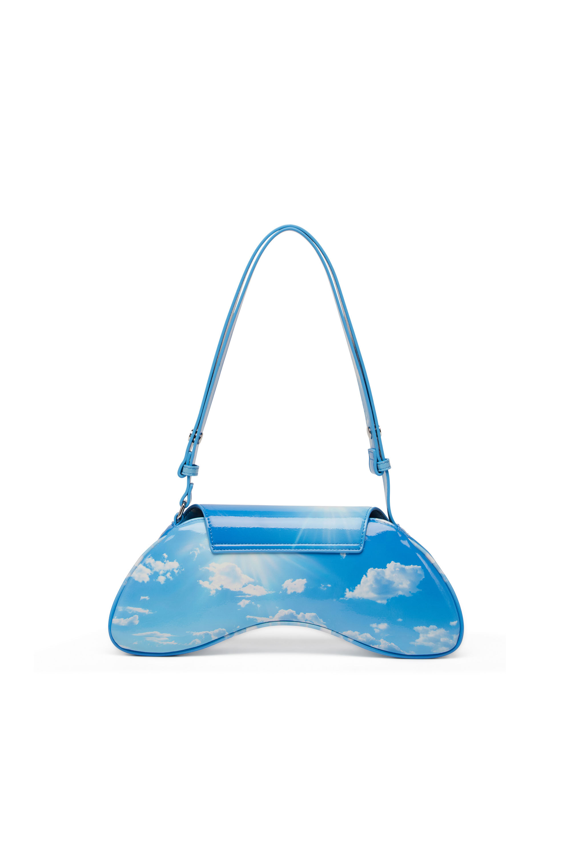 Women's Shoulder bag in printed glossy PU | Blue | Diesel