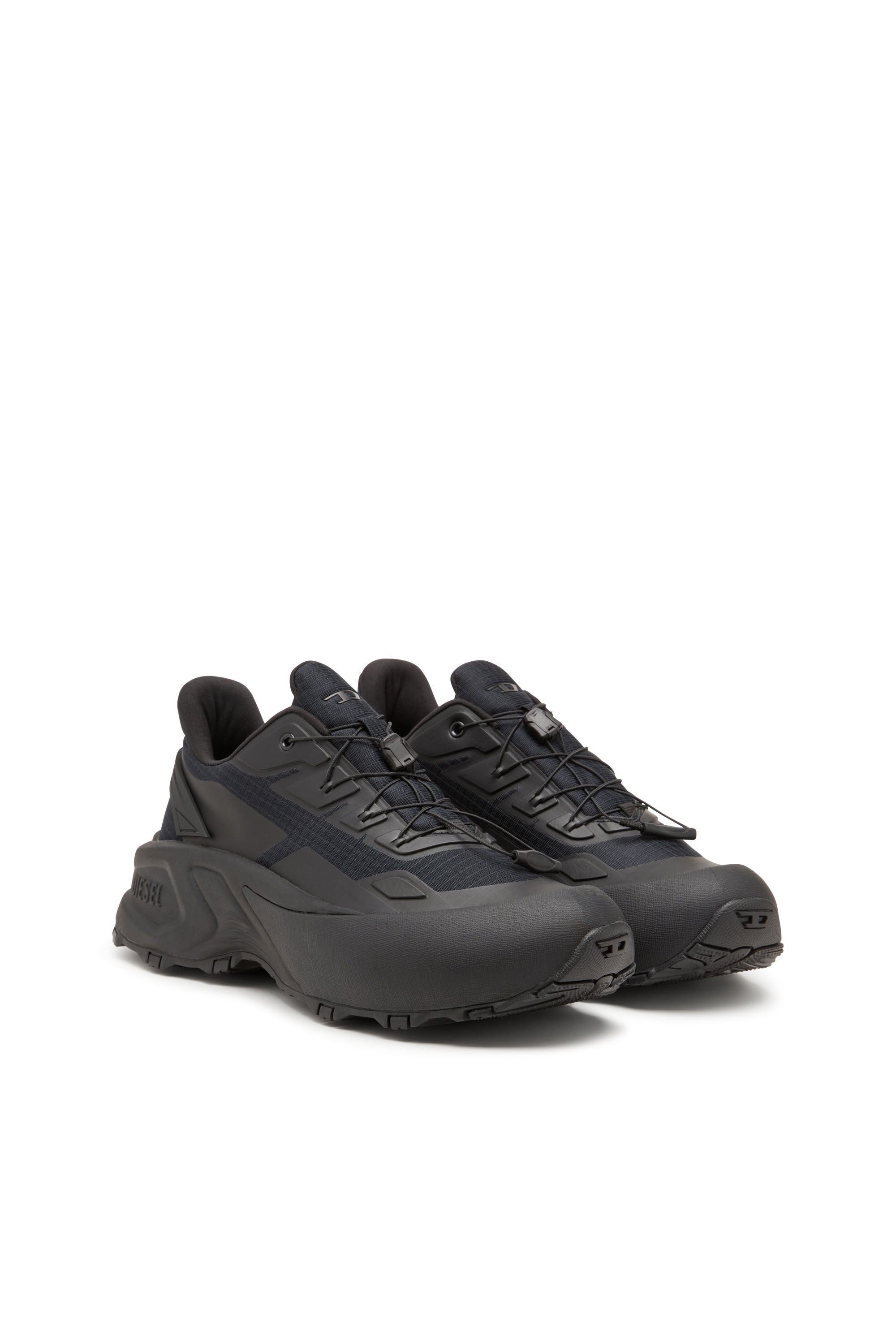 Diesel - D-CAGE RUNNER, Man's D-Cage Runner-Sneakers in TPU-trimmed ripstop in Black - 2