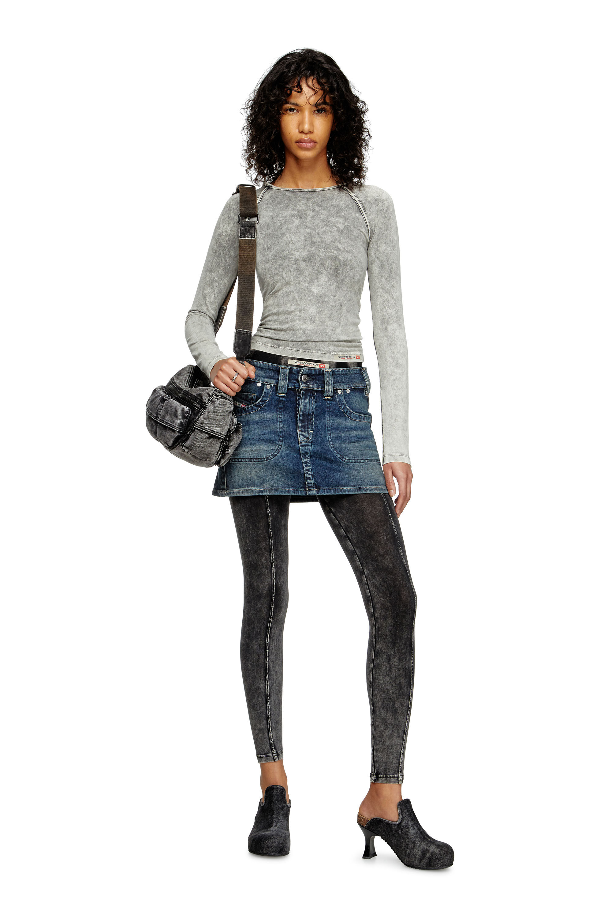 Women's Mini skirt in Rehab denim | Blue | Diesel