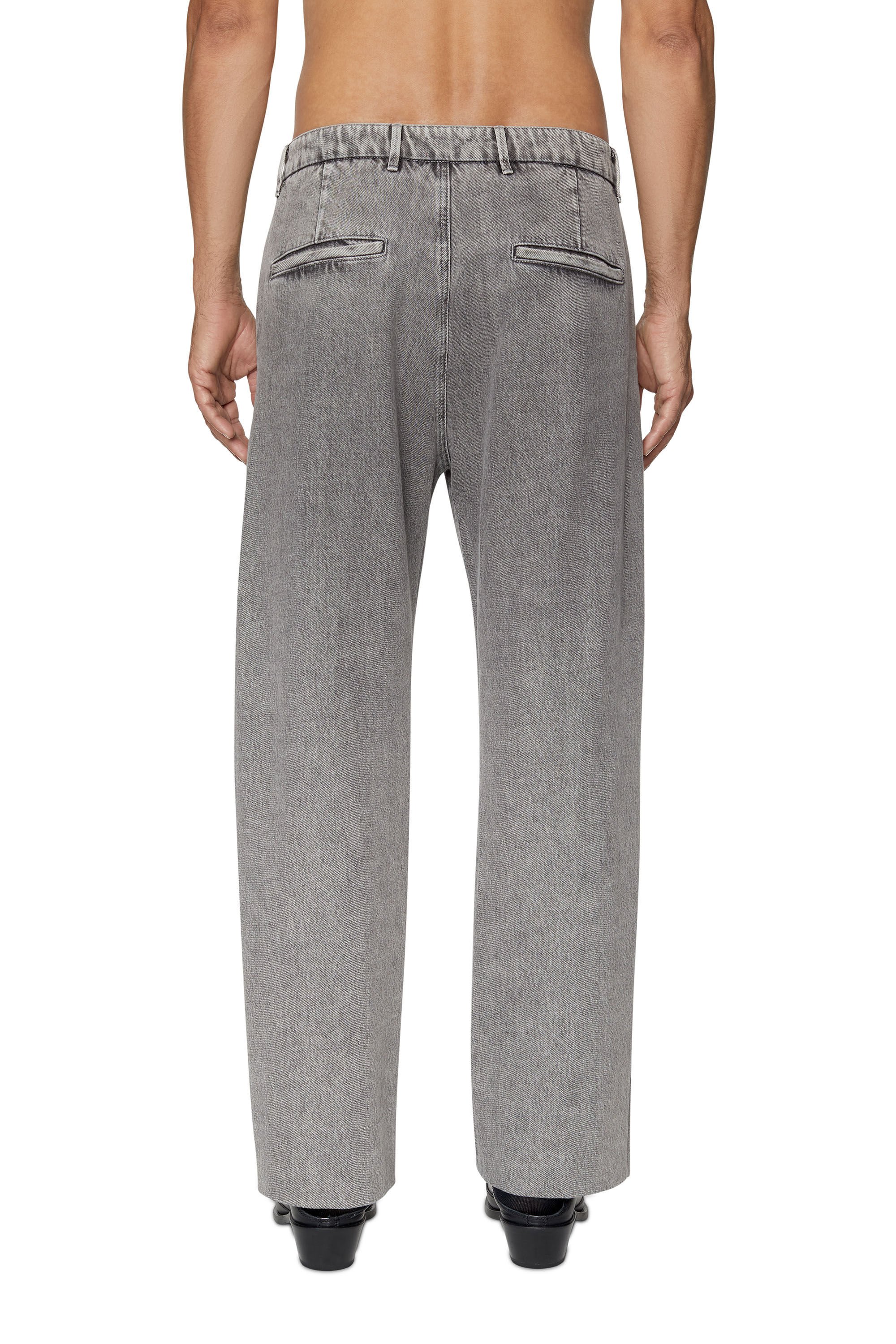 Diesel - D-Chino-Work 0IEAA Straight Jeans, Light Grey - Image 4
