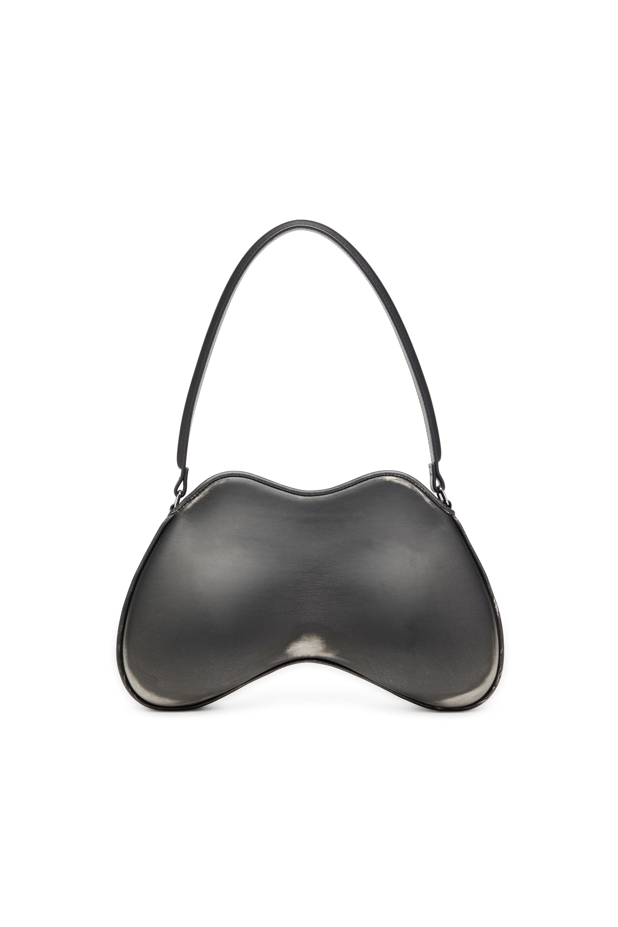 Diesel - DOUBLE-D SHOULDER, Double-D-Bolso de hombro rígido en PU cepillado Mujer in Negro - 3