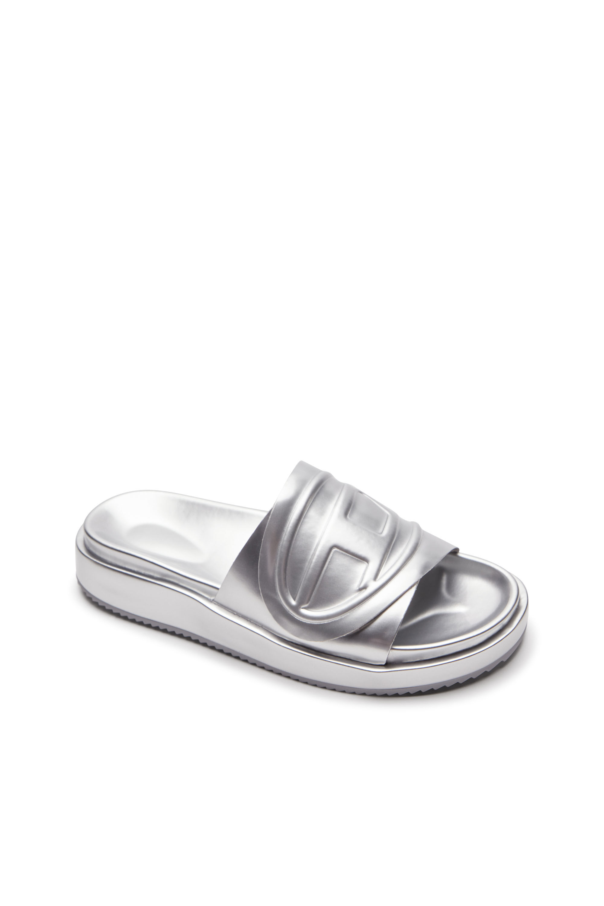 Women's Sa-Slide D-Metallic slide sandals with Oval D strap