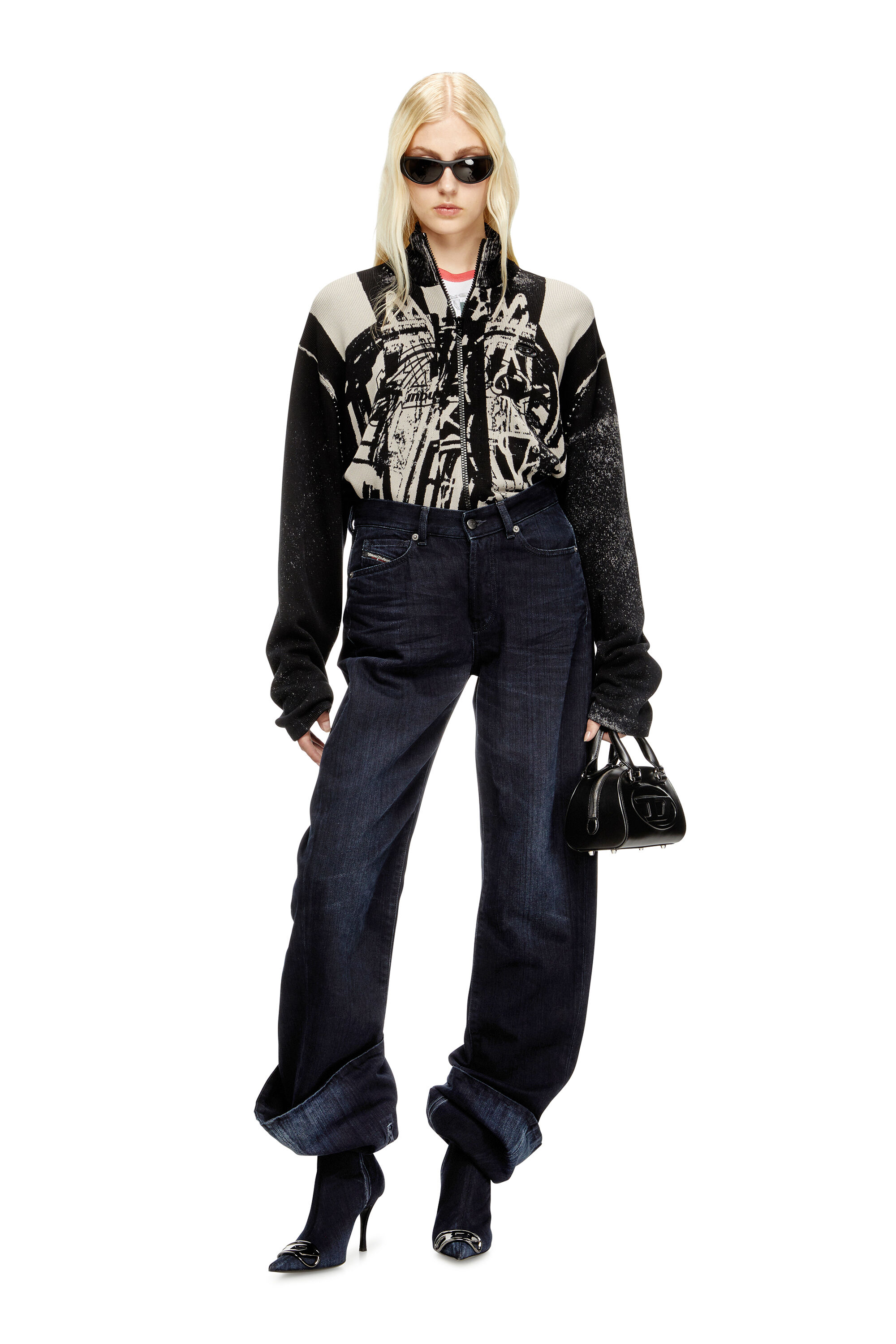 Women's Relaxed Jeans | Dark Blue | Diesel 1974 D-Ellz