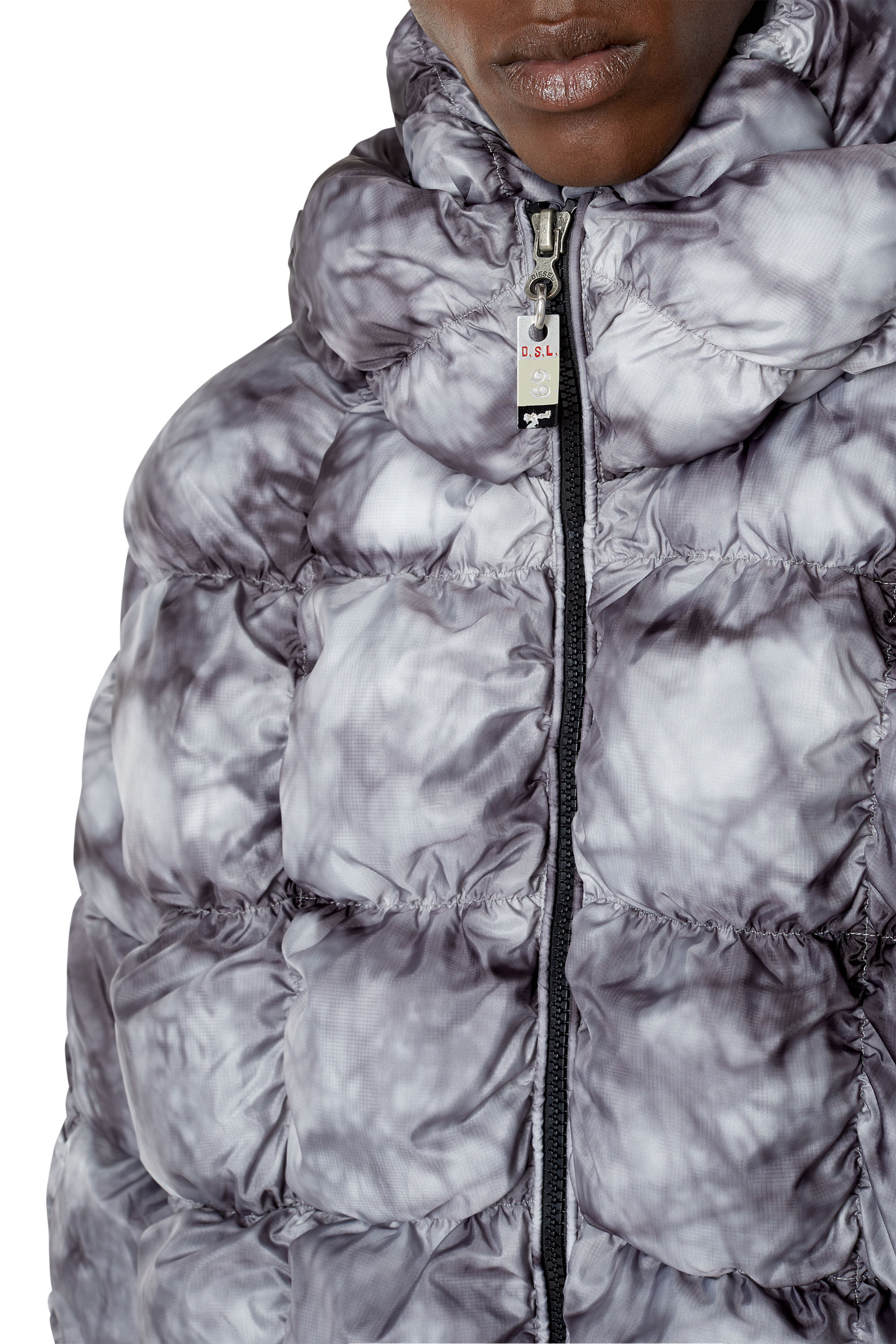 W RALLE Man Smocked padded ripstop jacket Diesel
