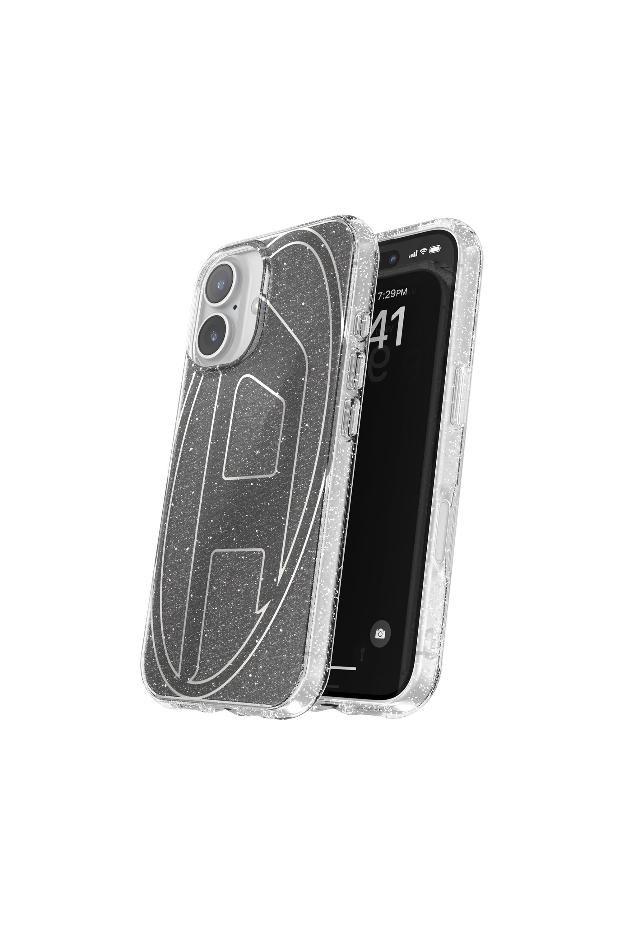 Diesel - 60147 AOP CASE, Funda brillo iP 16 Unisex in Negro - 2