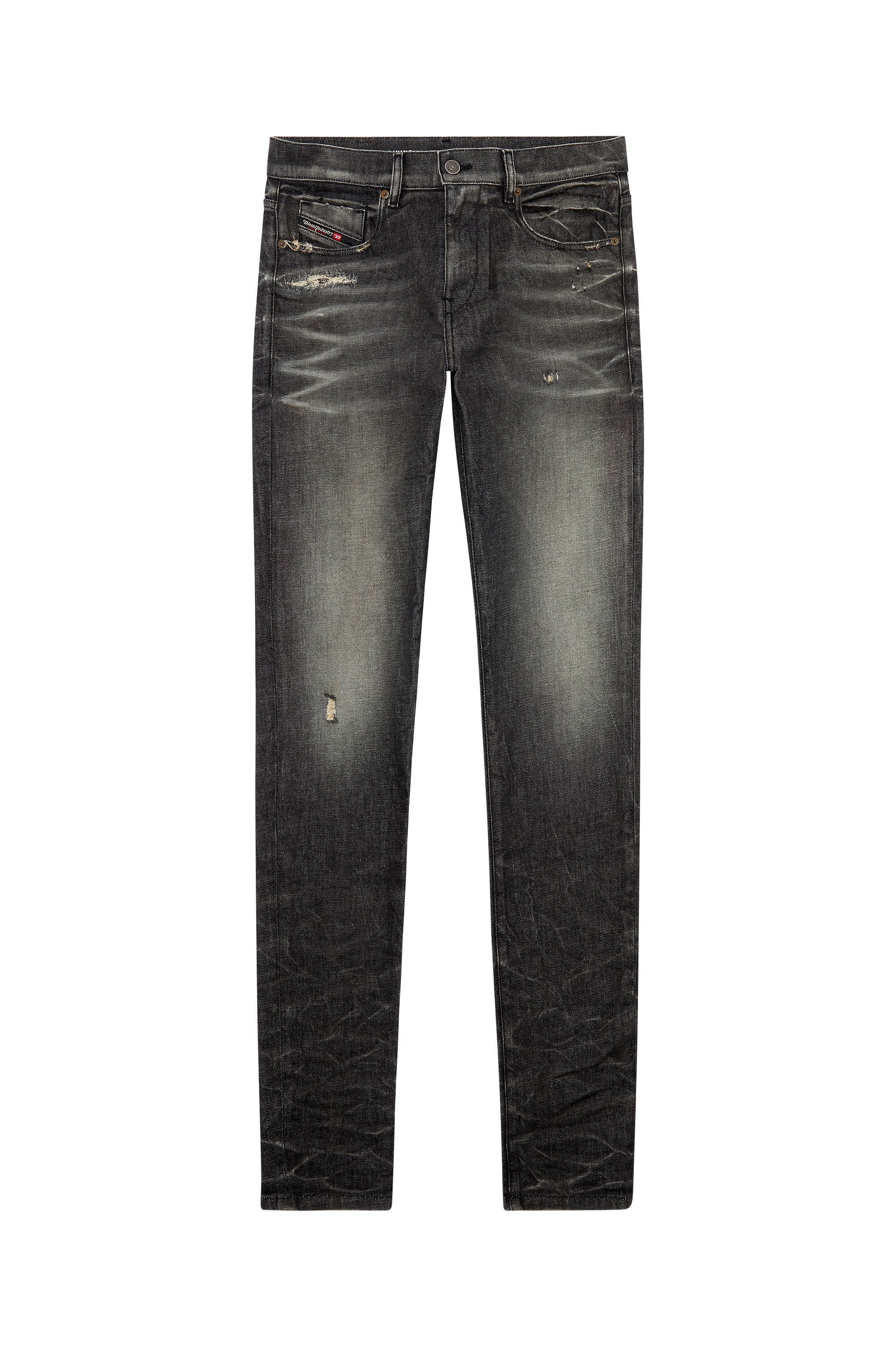 Diesel - Slim Jeans 2019 D-Strukt 09H51, Negro/Gris oscuro - Image 2